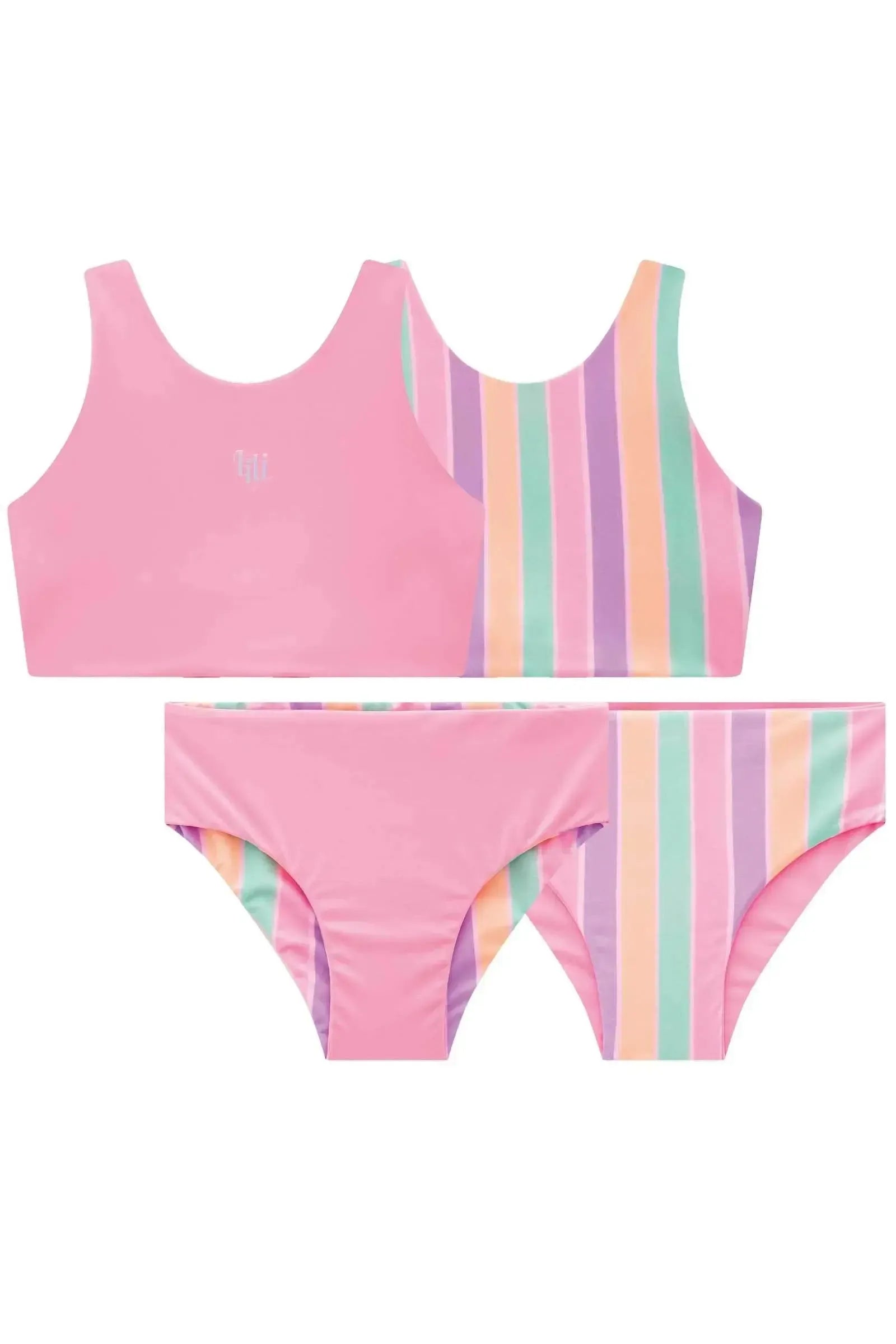 Biquíni Reversível em Malha UV Dry com Proteção UV 50+ 96464 Lilimoon Teen Menina