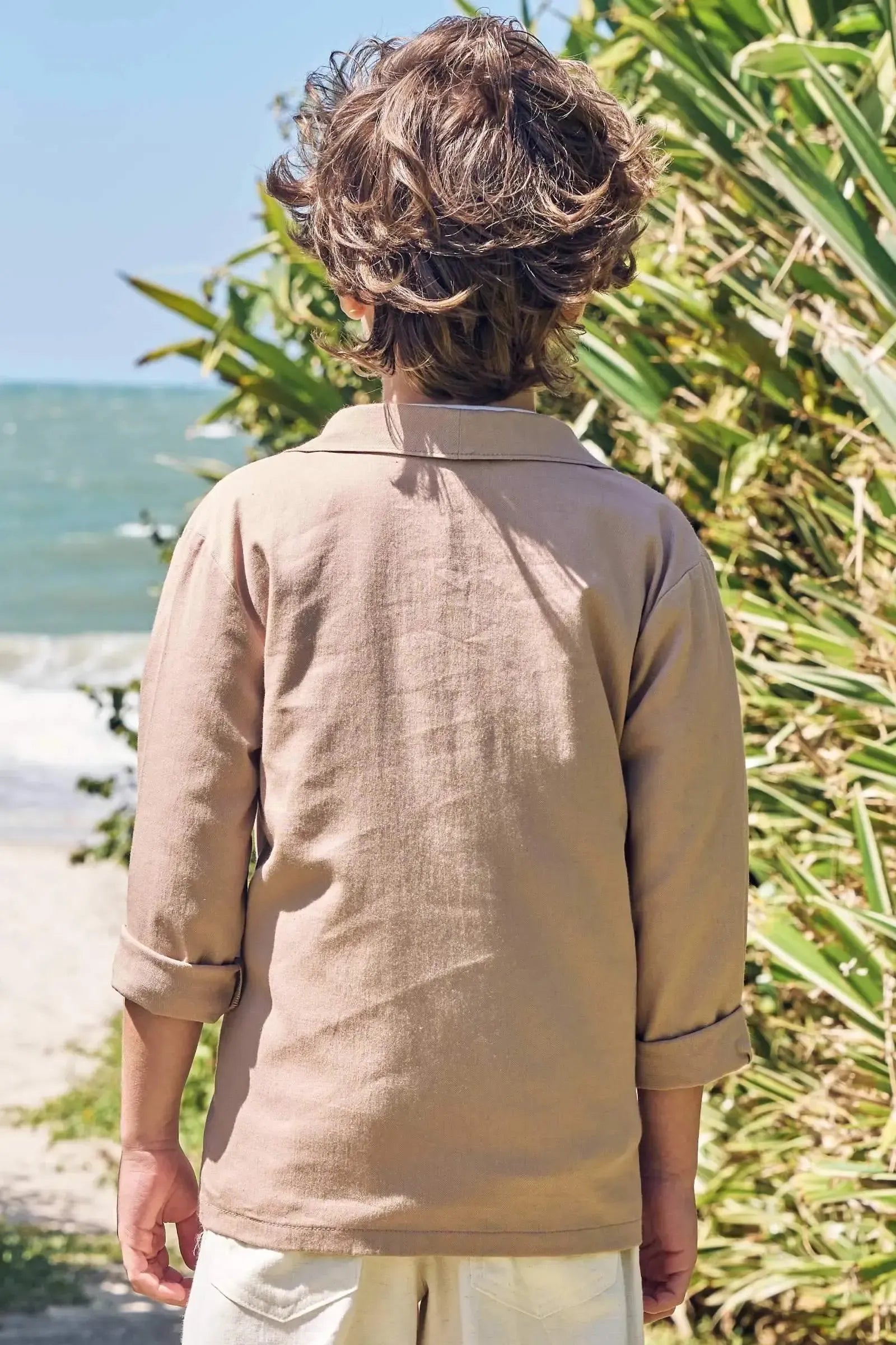 Blazer em Linho Santorine com Elastano 83624 LucBoo Infantil Menino