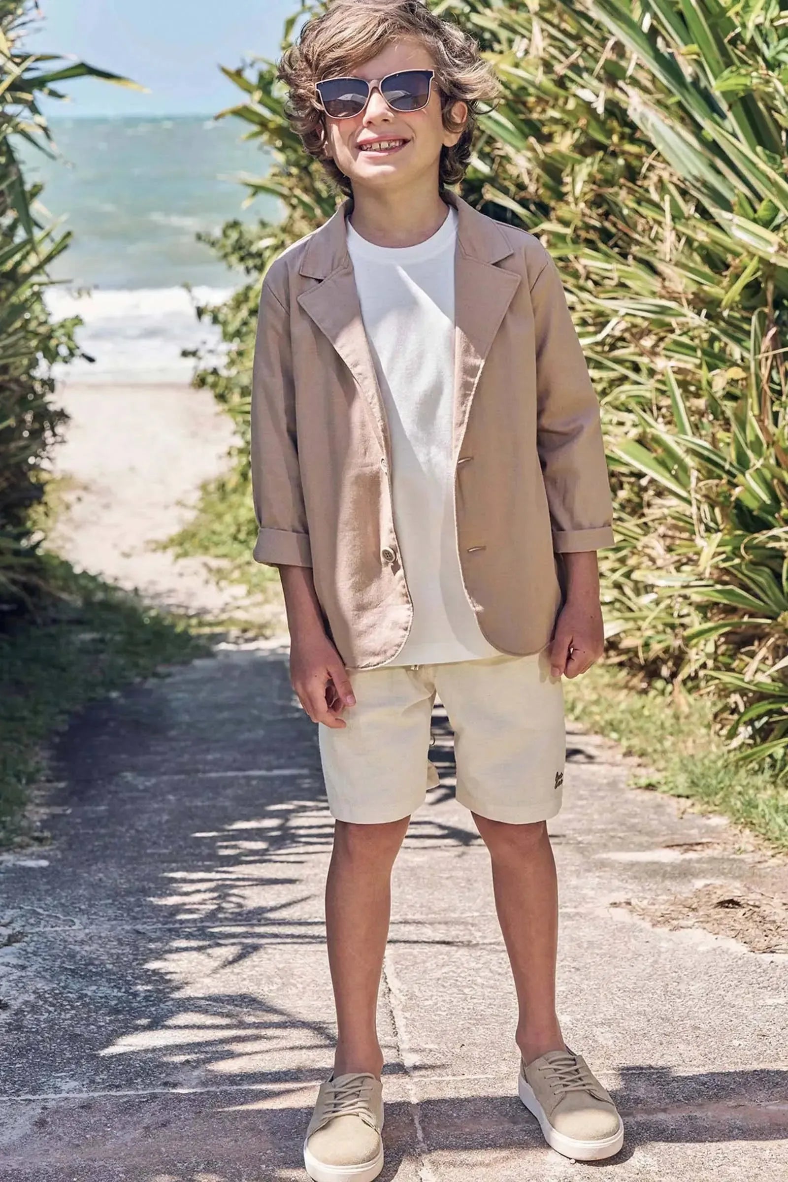 Blazer em Linho Santorine com Elastano 83624 LucBoo Infantil Menino