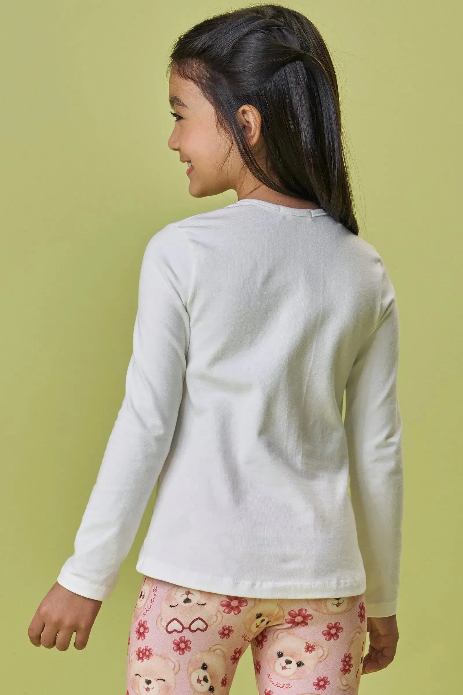Blusa Alongada em Cotton 89579 Kukiê Infantil Menina