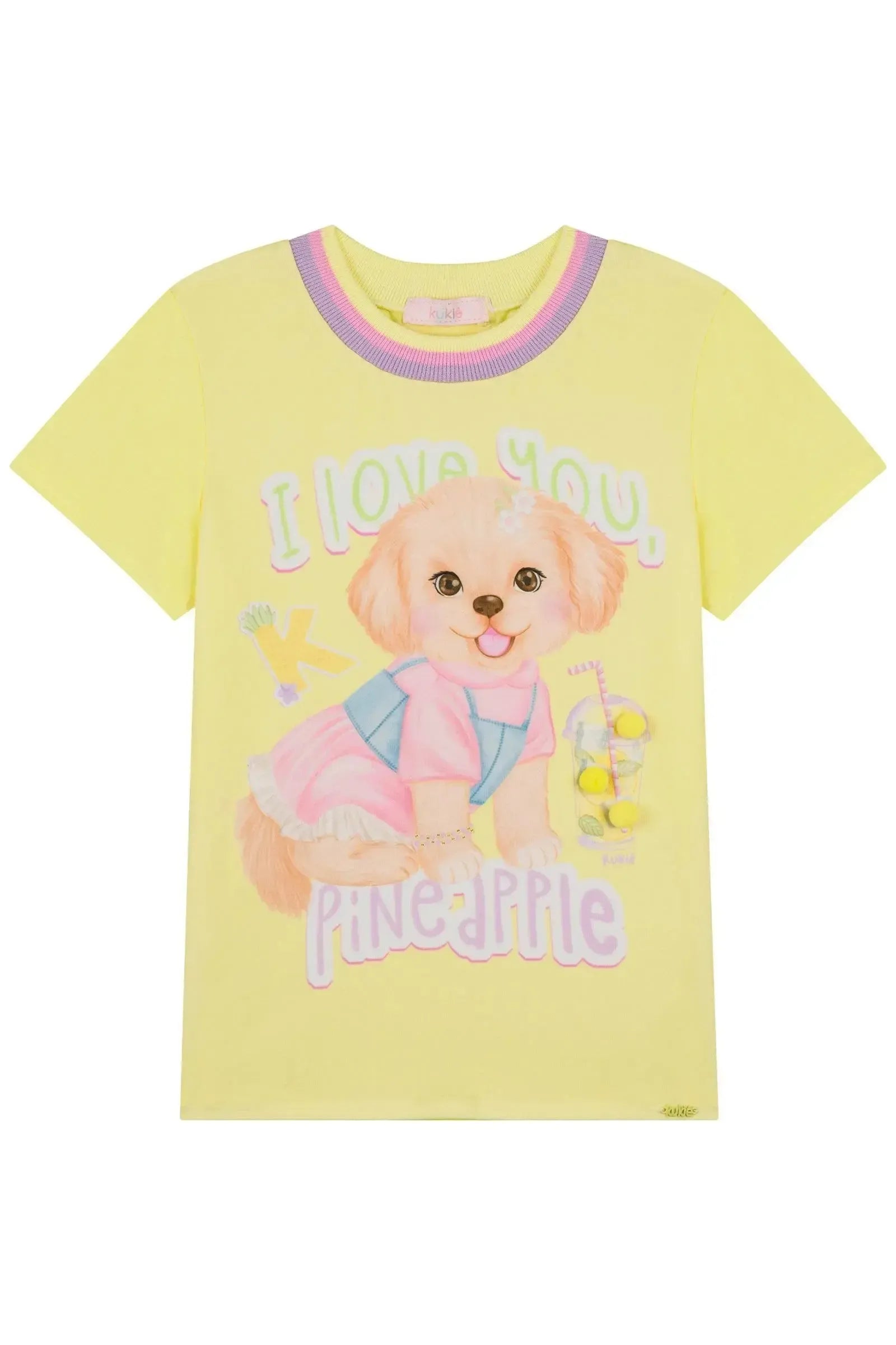 Blusa Alongada em Meia Malha 88632 Kukiê Infantil Menina