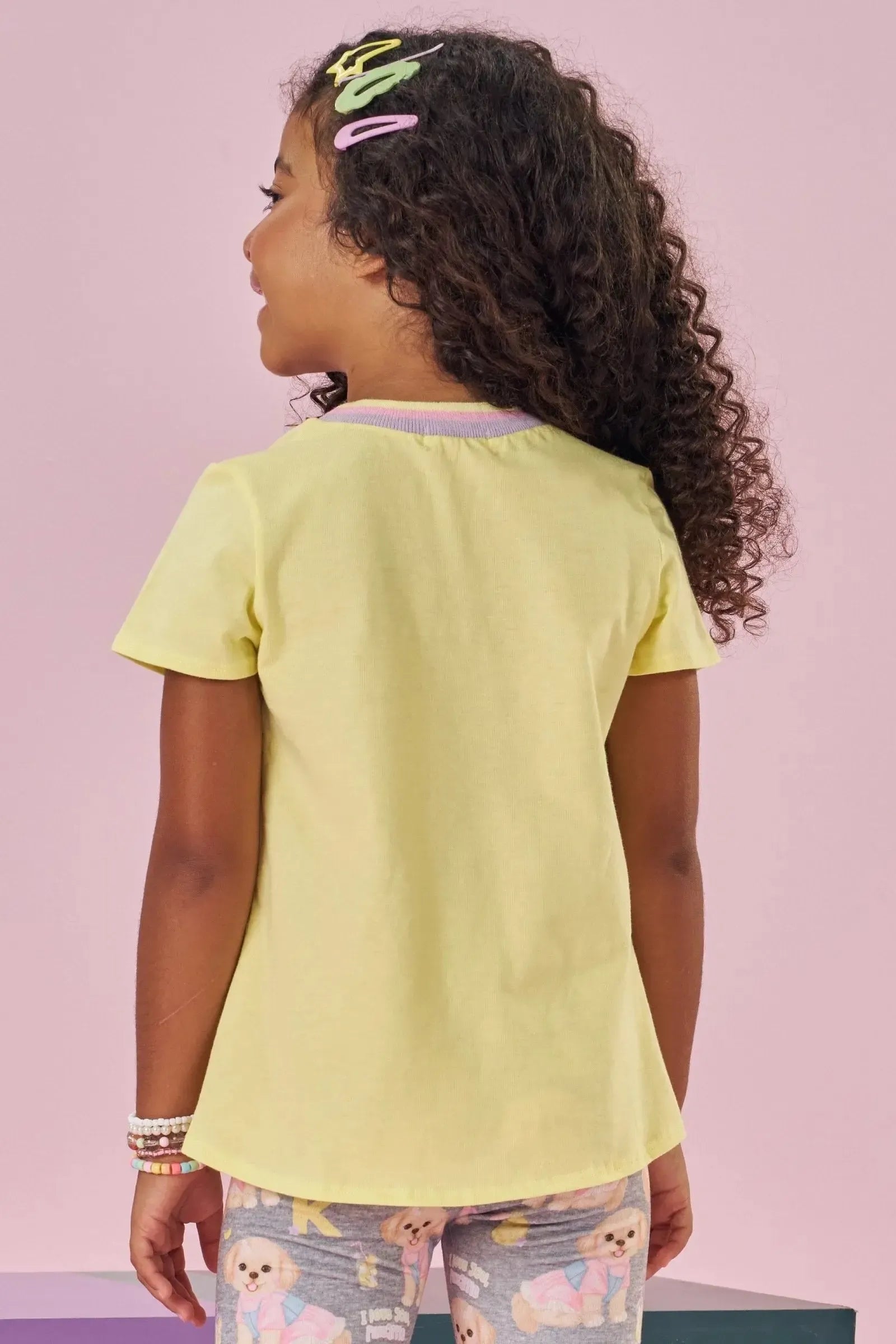 Blusa Alongada em Meia Malha 88632 Kukiê Infantil Menina