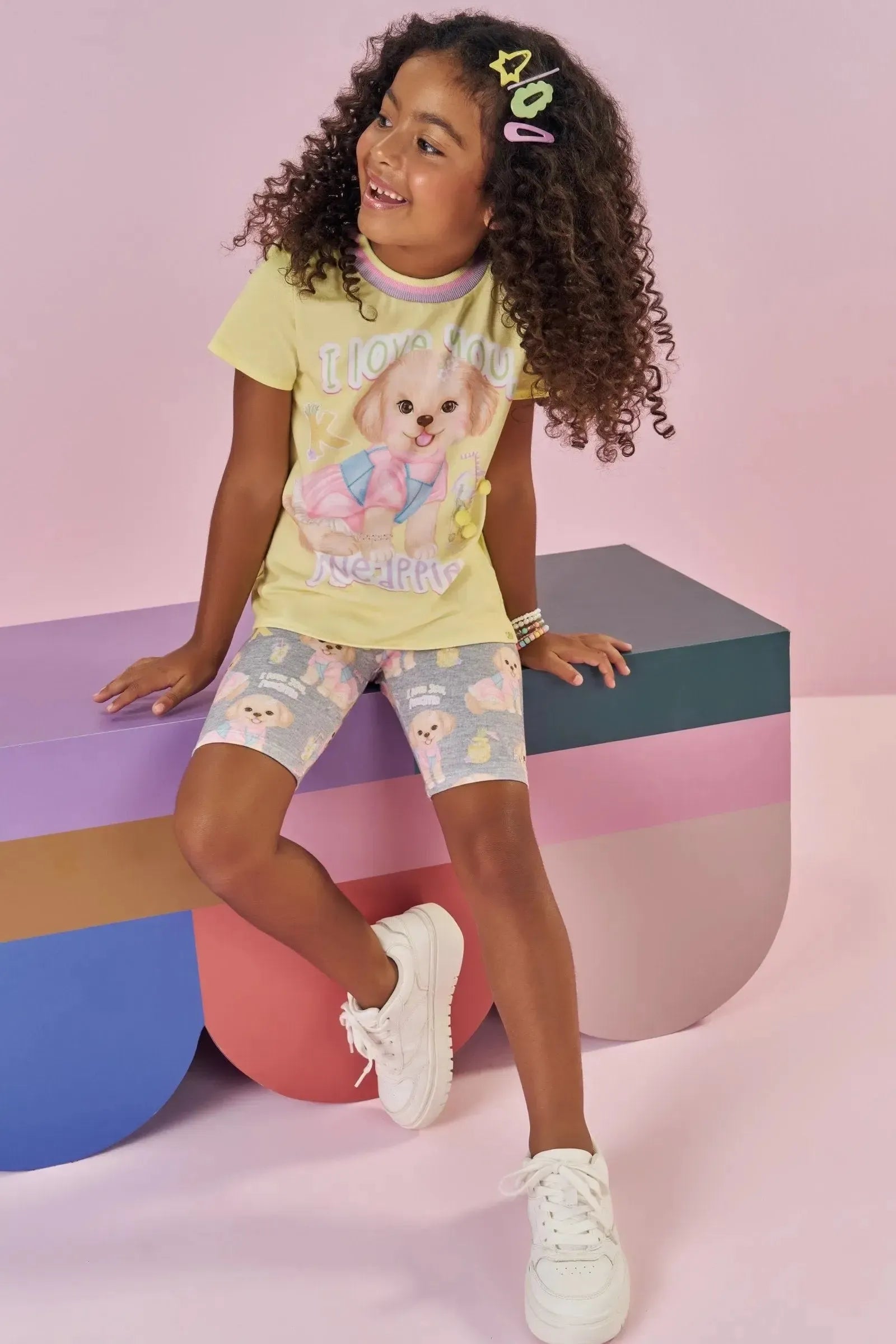 Blusa Alongada em Meia Malha 88632 Kukiê Infantil Menina