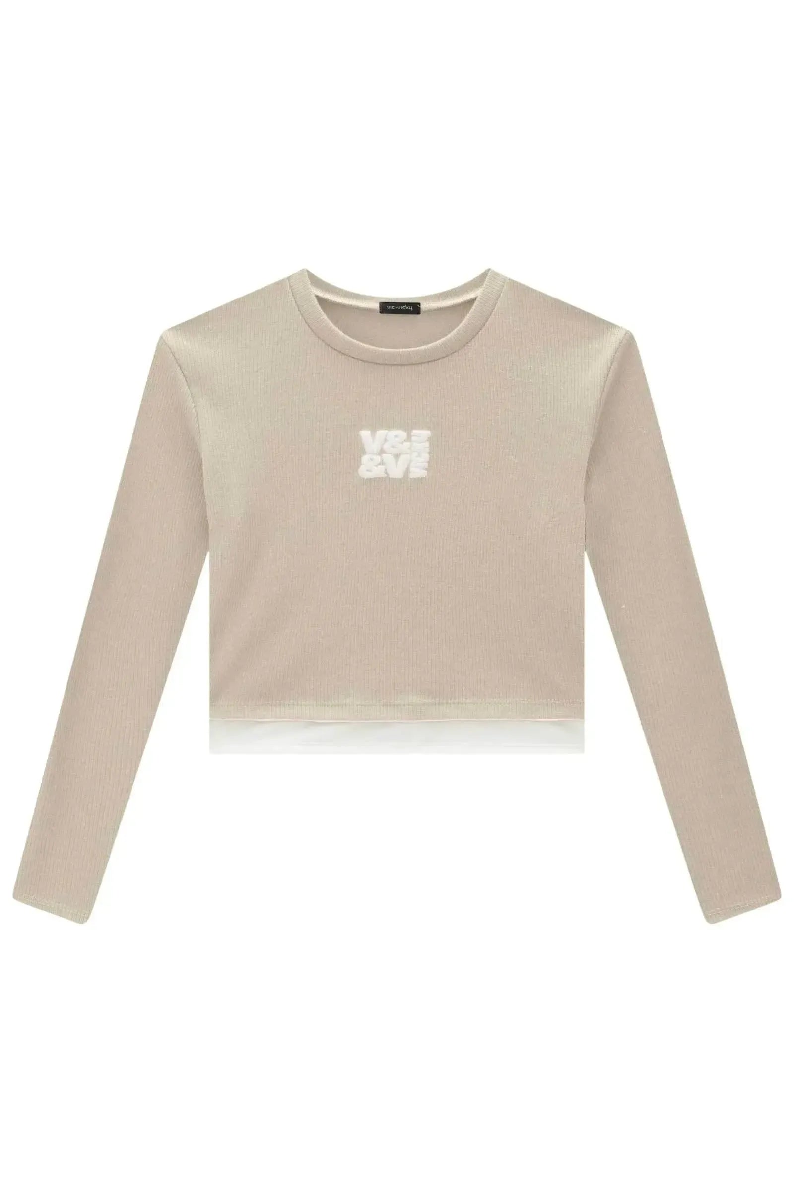 Blusa Boxy em Canelado Liz 89182 Vic&Vicky Teen Menina