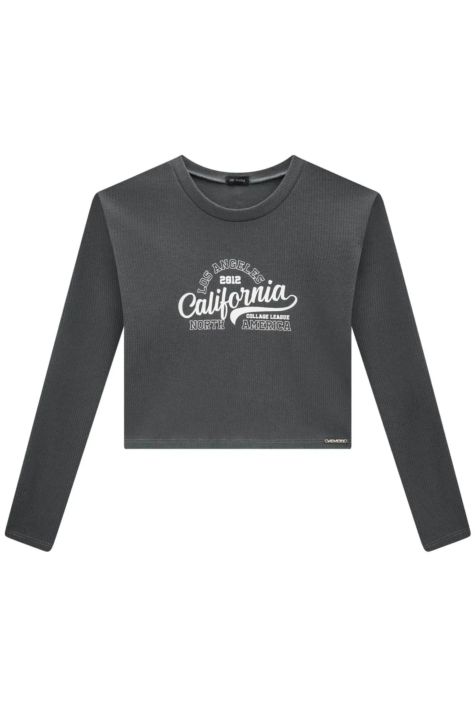 Blusa Boxy em Canelado Liz 90610 Vic&Vicky Teen Menina