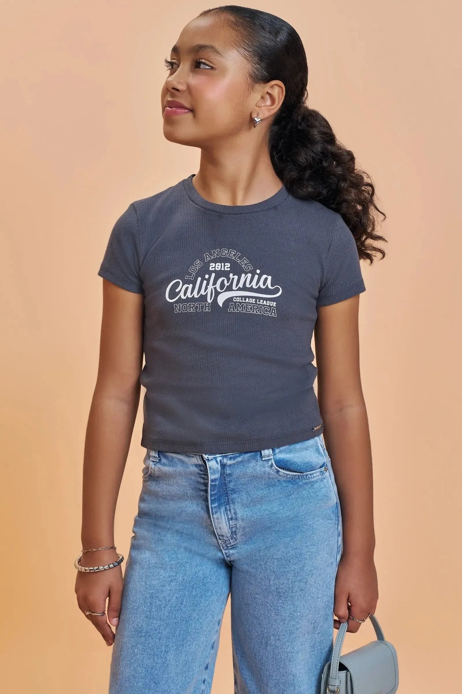 Blusa Boxy em Canelado Liz 93463 Vic&Vicky Teen Menina