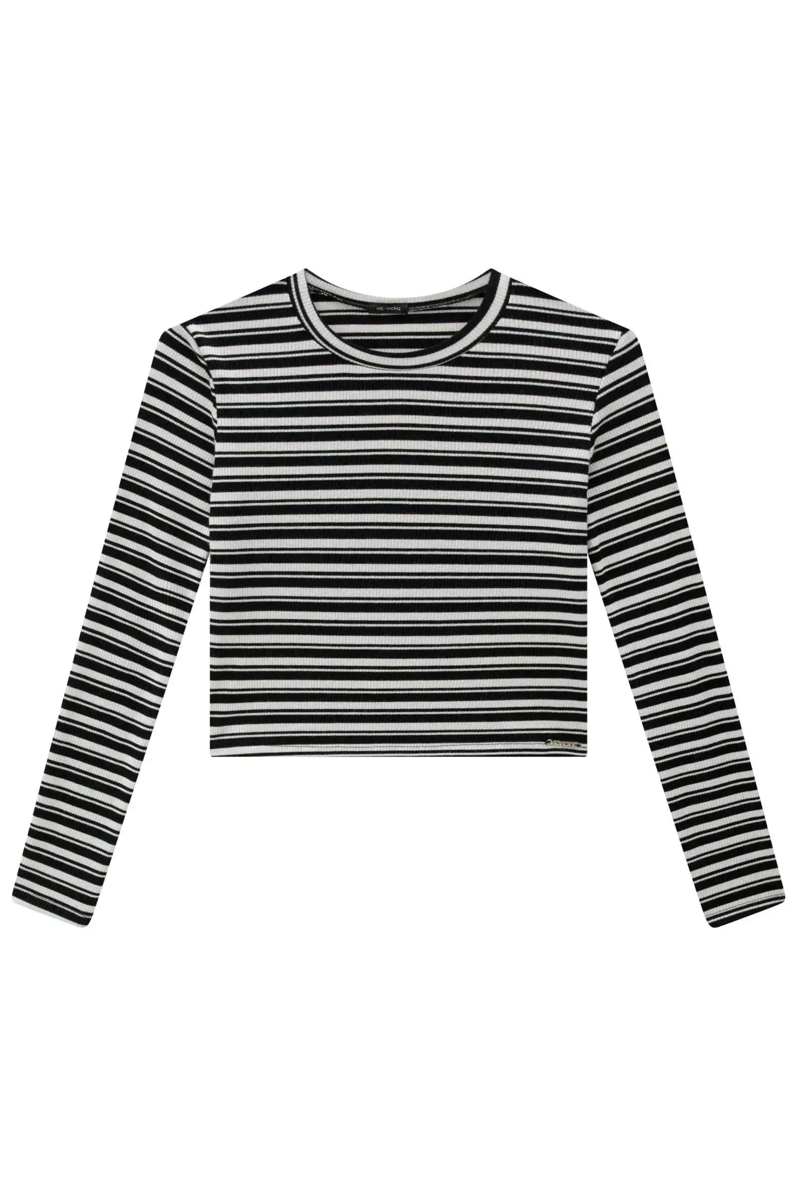 Blusa Boxy em Canelado Luna de Viscose 89183 Vic&Vicky Teen Menina