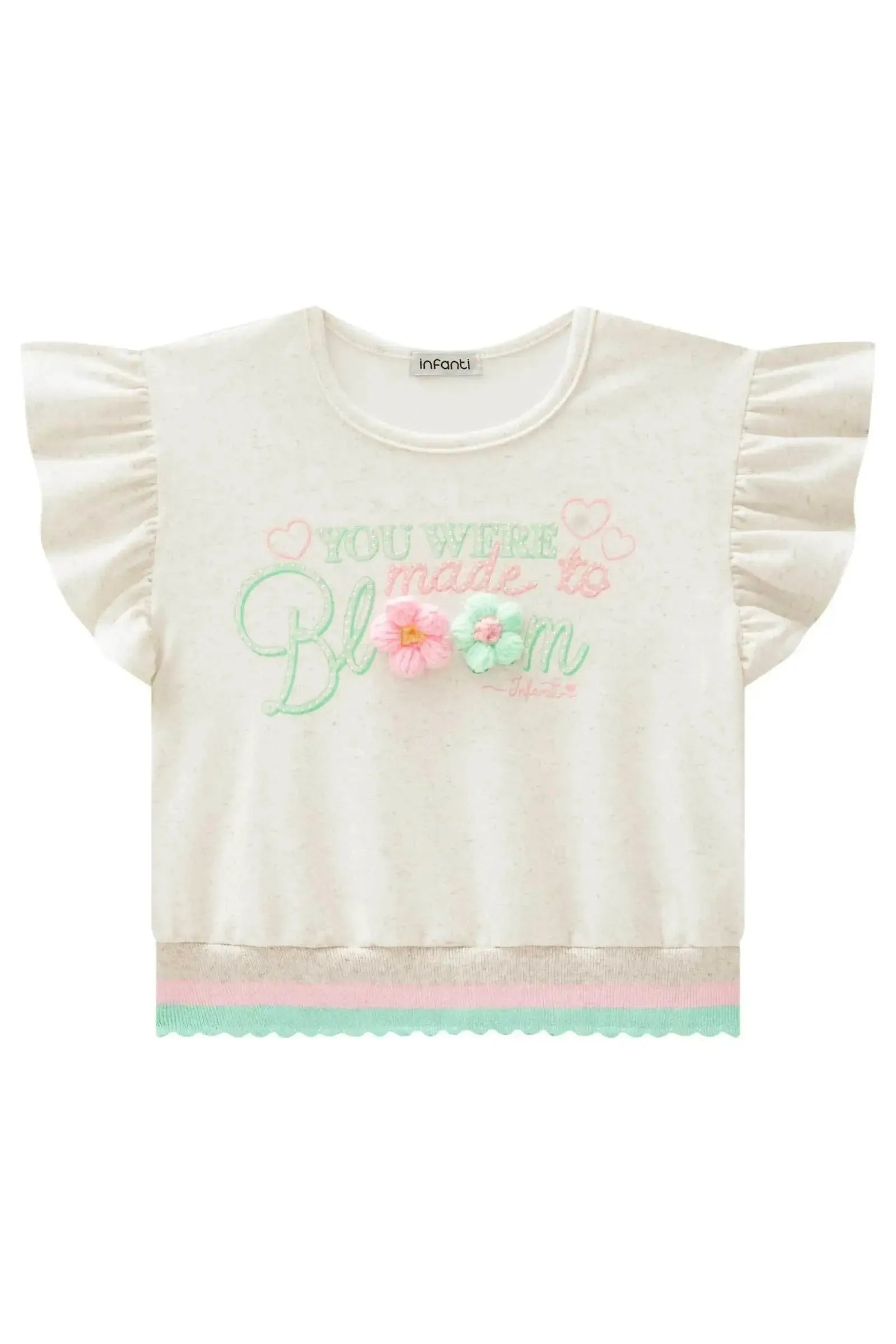 Blusa Boxy em Malha Power 87249 Infanti Infantil Menina
