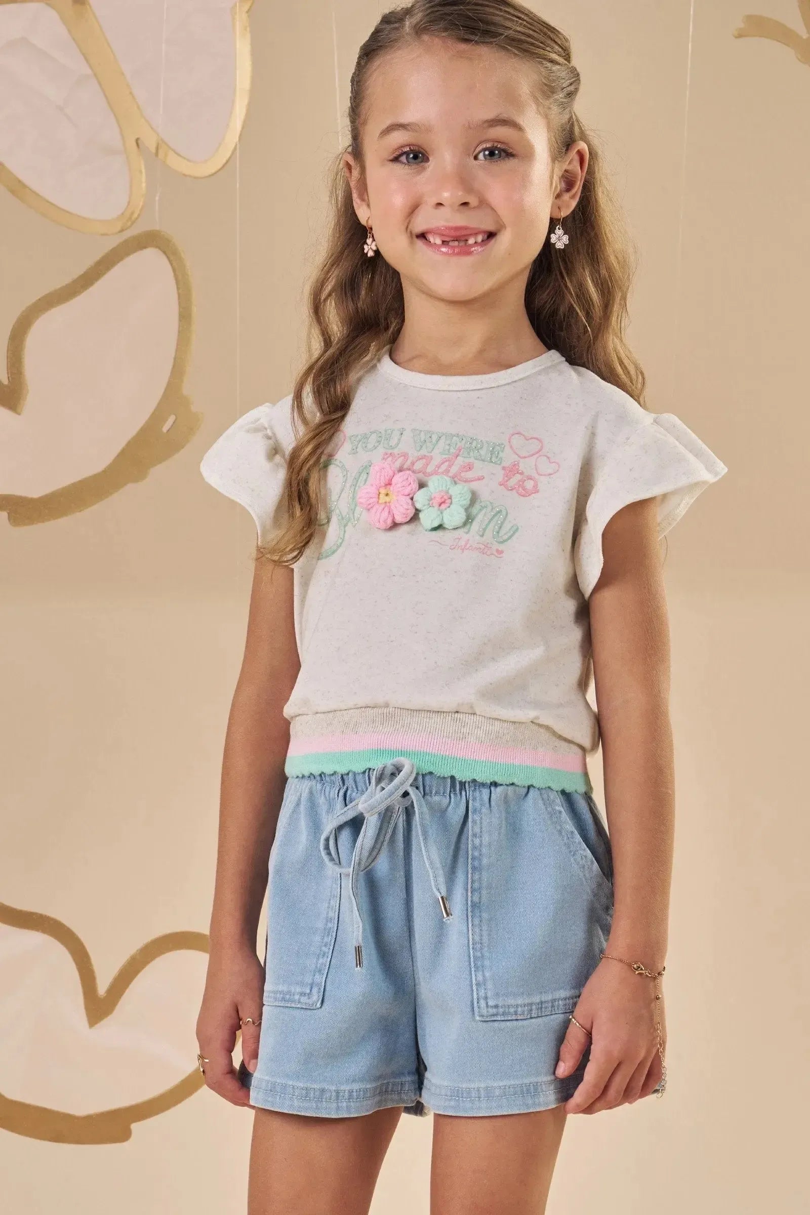 Blusa Boxy em Malha Power 87249 Infanti Infantil Menina