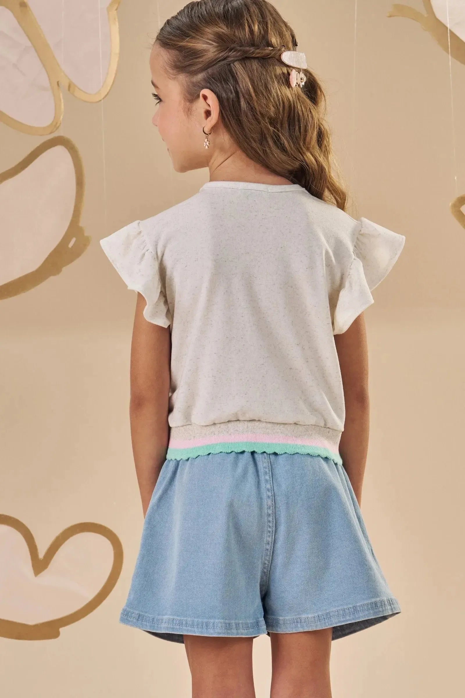 Blusa Boxy em Malha Power 87249 Infanti Infantil Menina