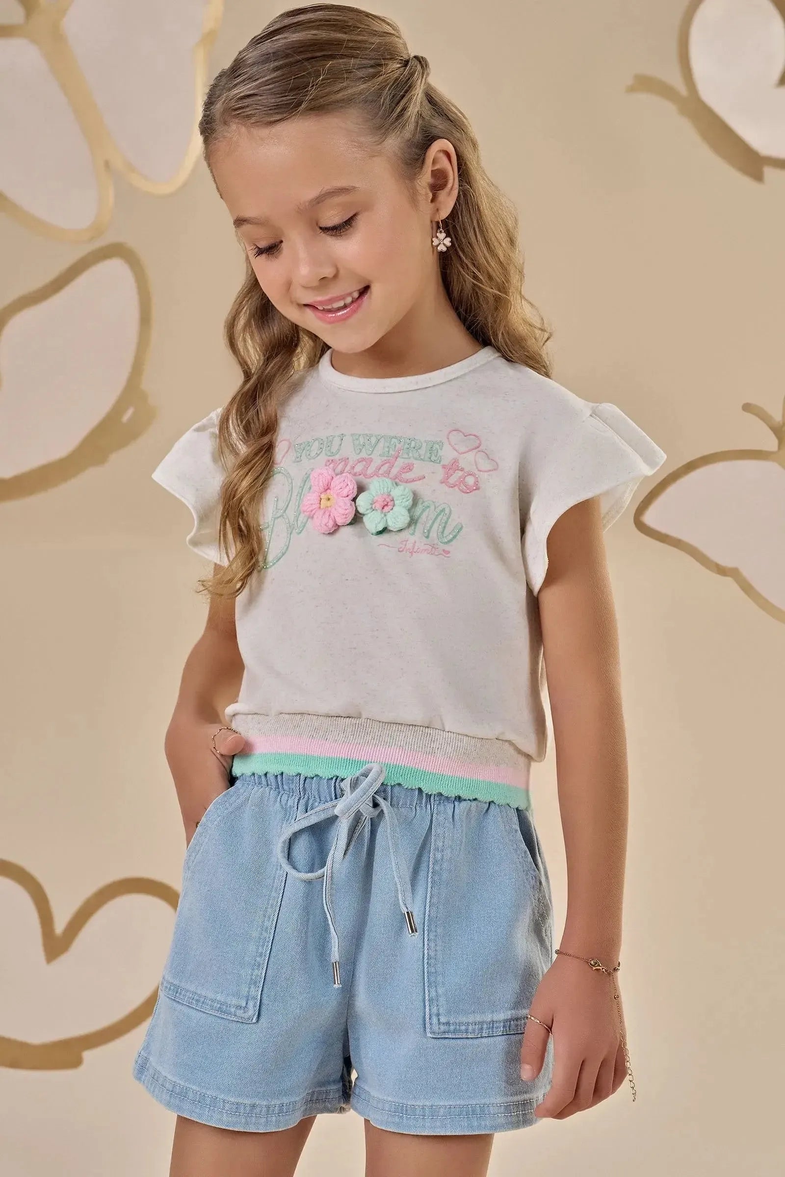 Blusa Boxy em Malha Power 87249 Infanti Infantil Menina