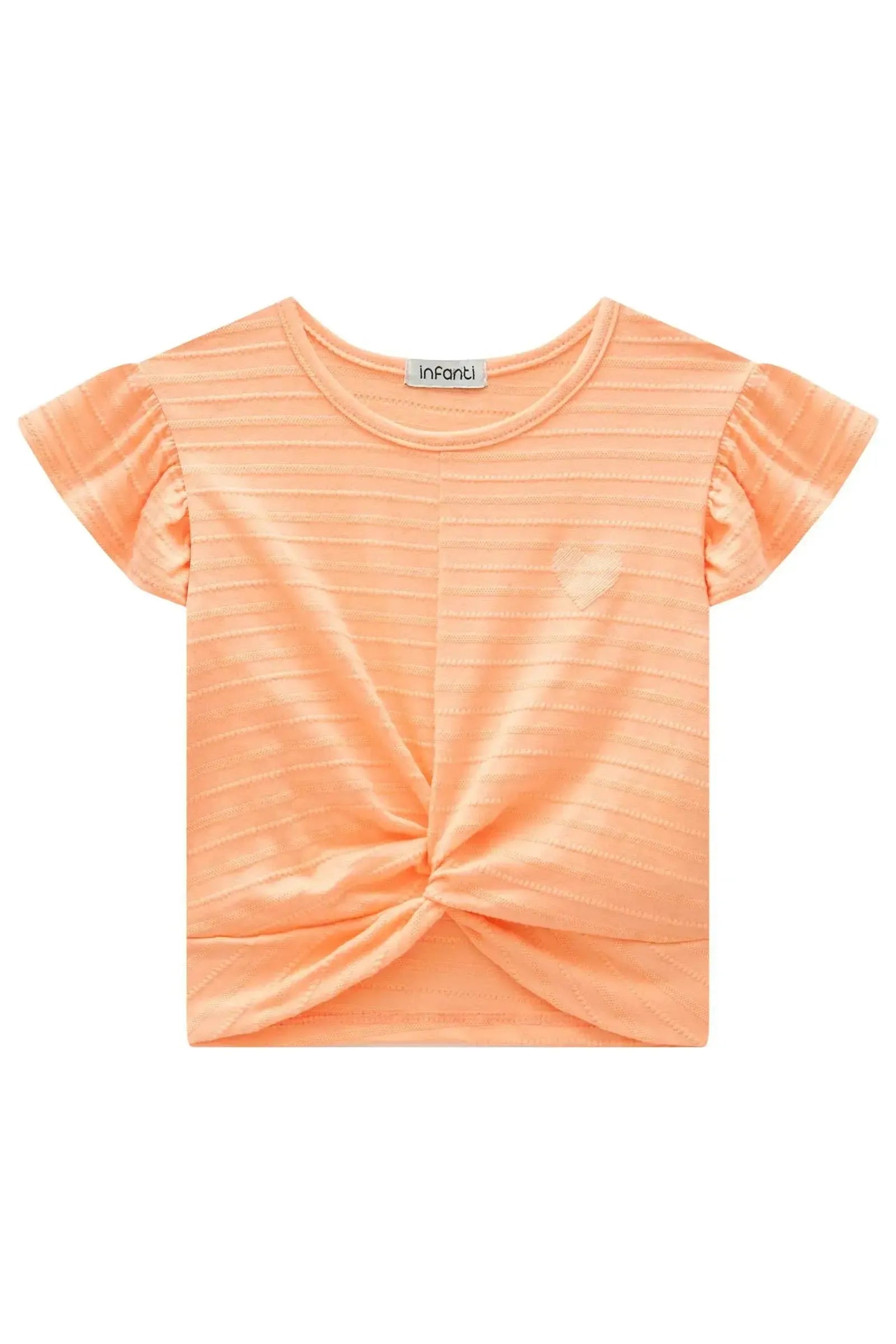 Blusa Boxy em Malha Textura 84941 Infanti Infantil Menina