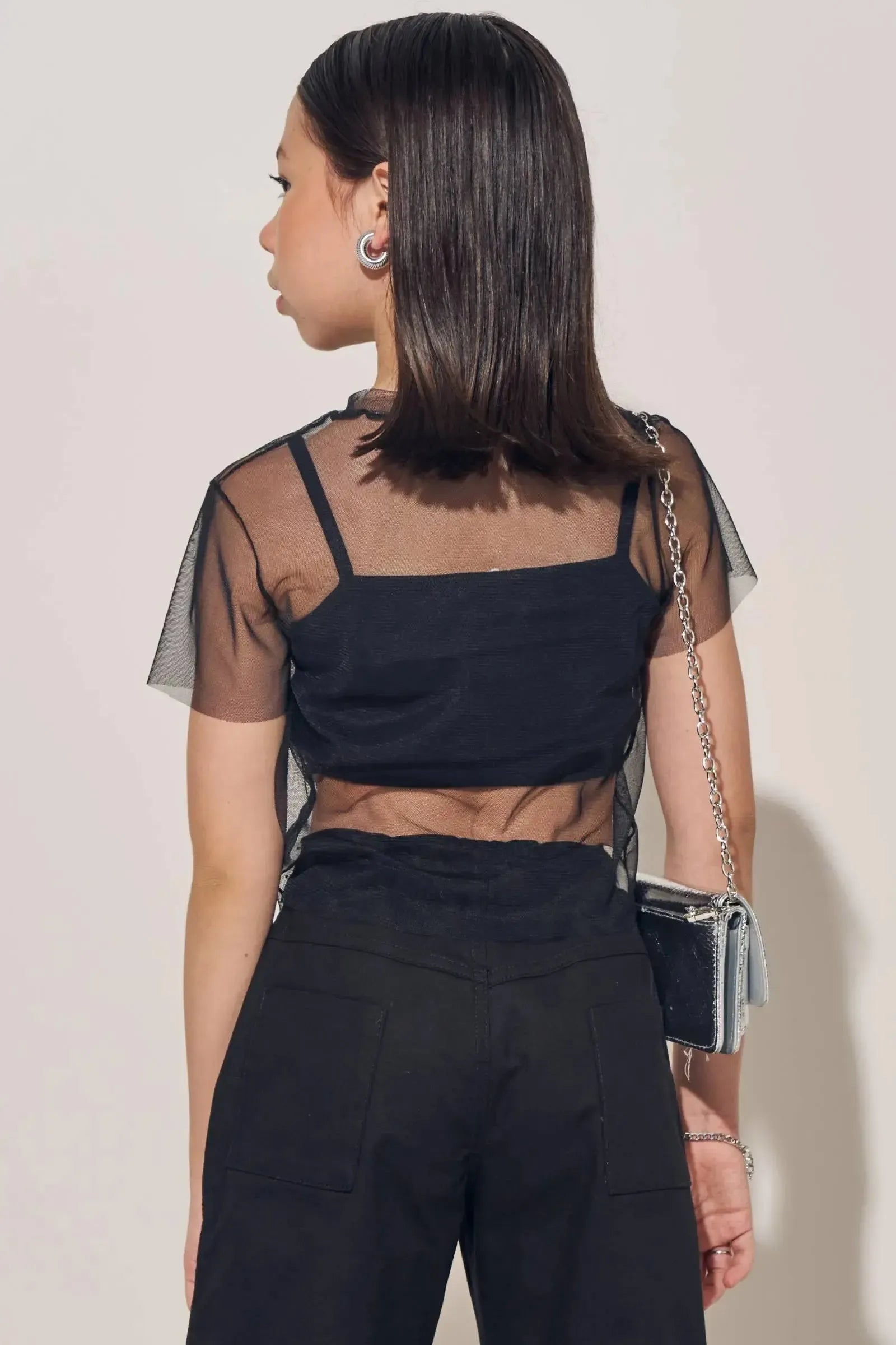 Blusa Boxy em Tule e Top em Cotton 83173 Lilimoon Teen Menina