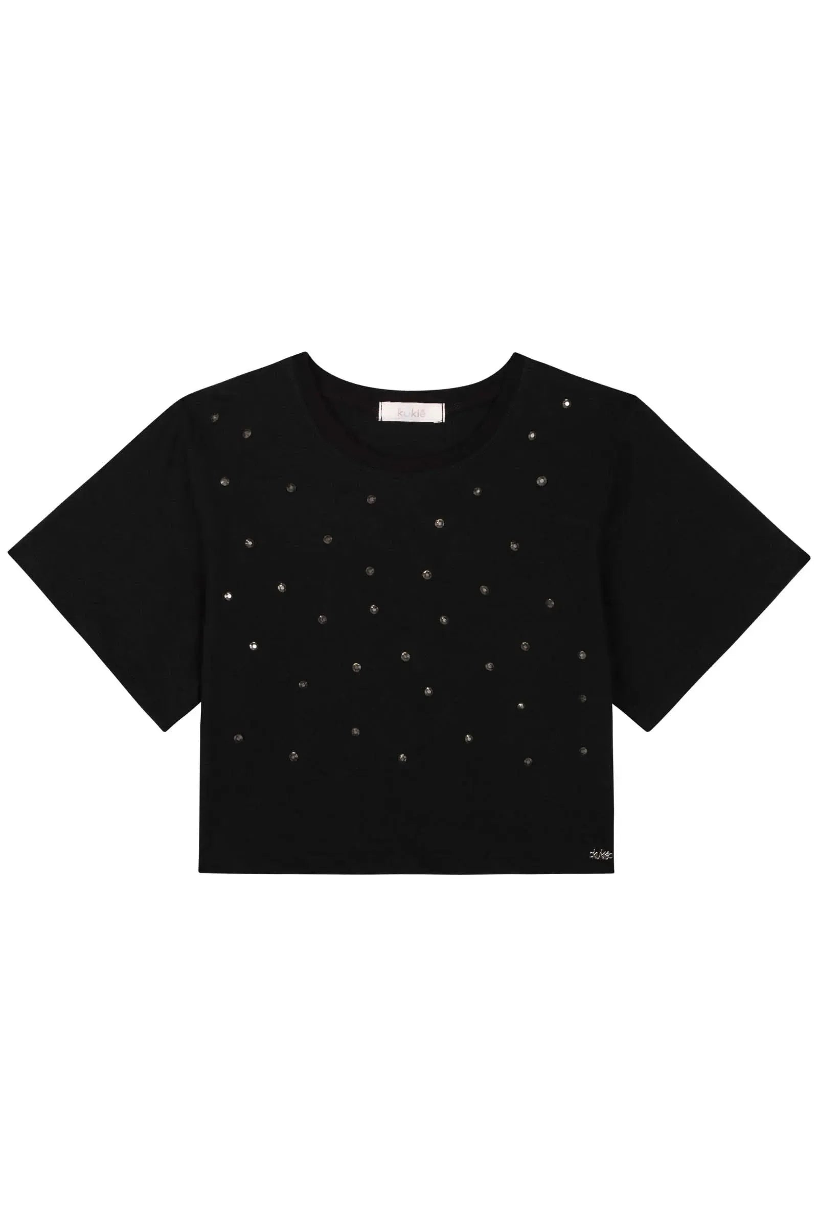 Blusa Boxy Over em Meia Malha 82976 Kukiê Infantil Menina