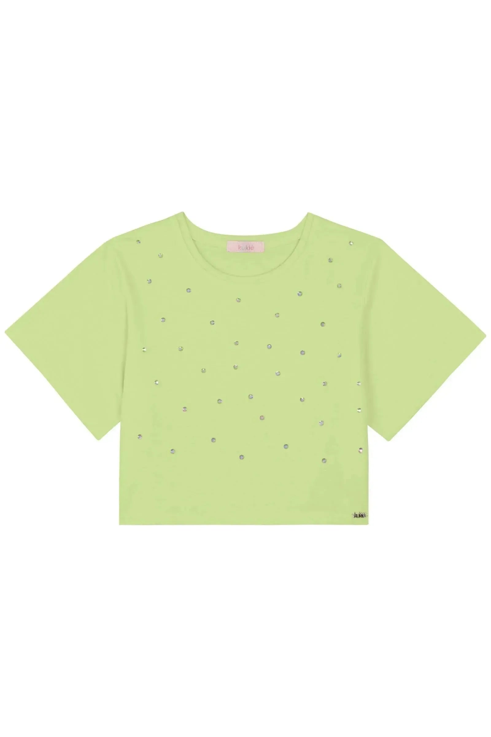 Blusa Boxy Over em Meia Malha 82976 Kukiê Infantil Menina