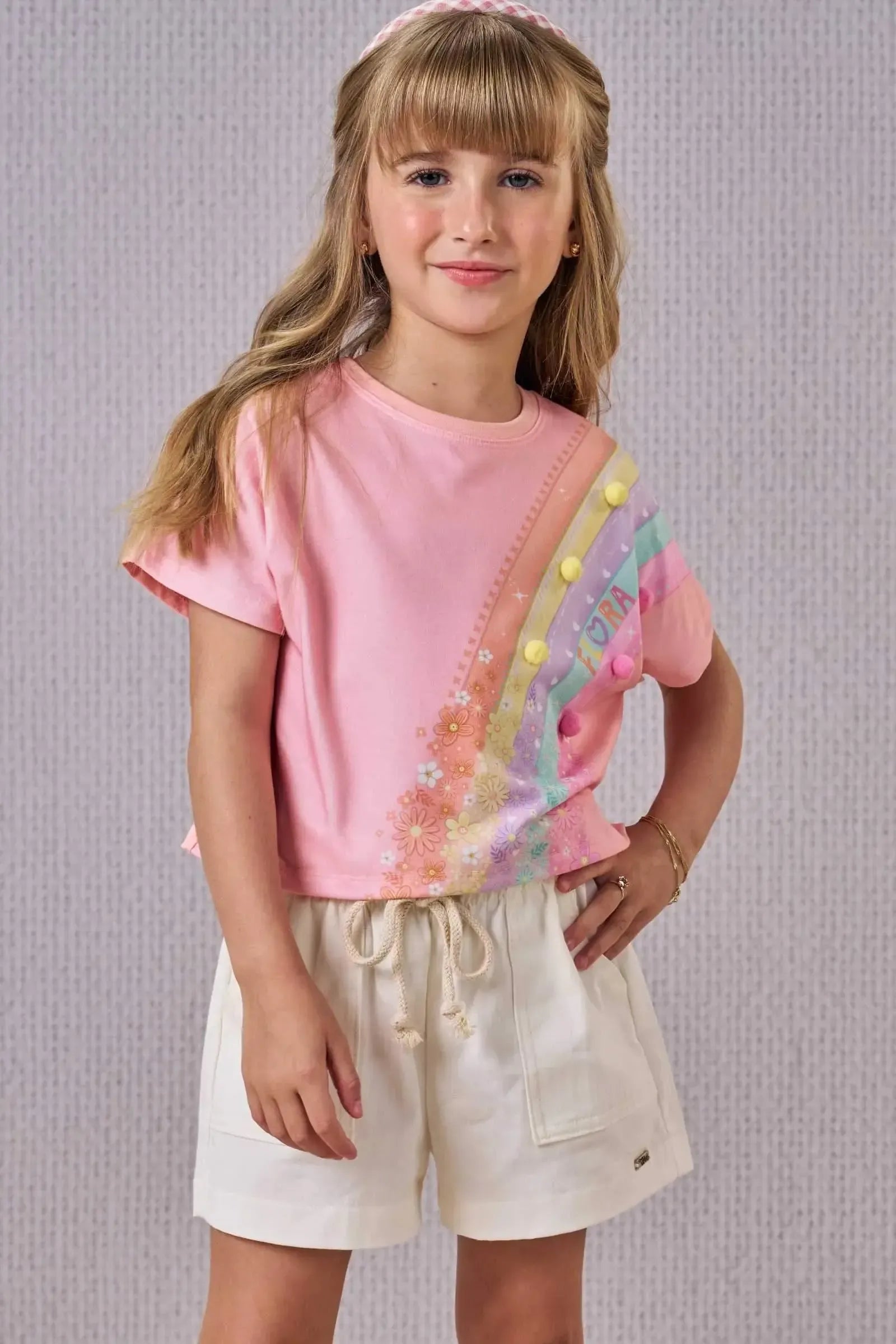 Blusa Boxy Over em Meia Malha 86491 Infanti Infantil Menina