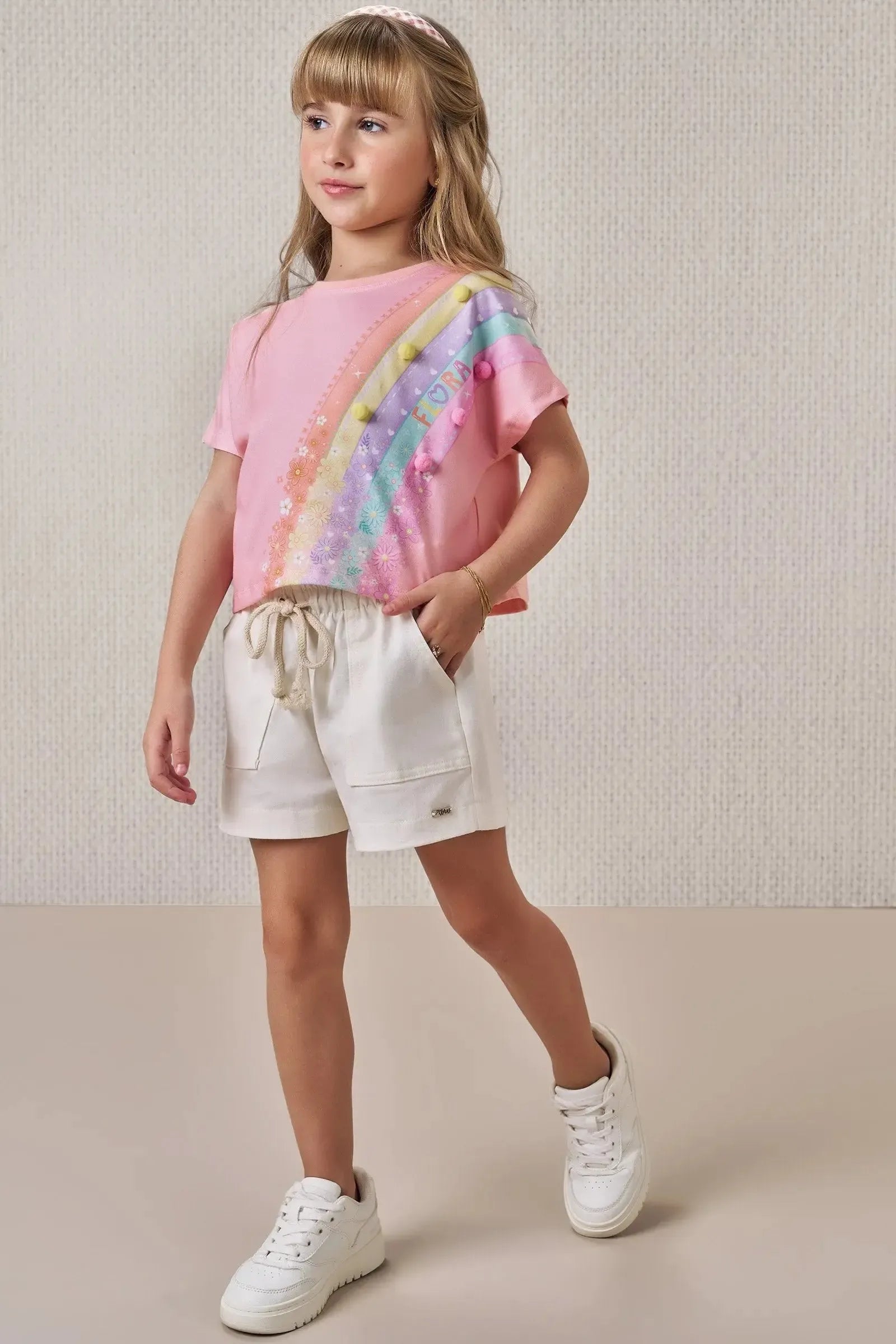 Blusa Boxy Over em Meia Malha 86491 Infanti Infantil Menina