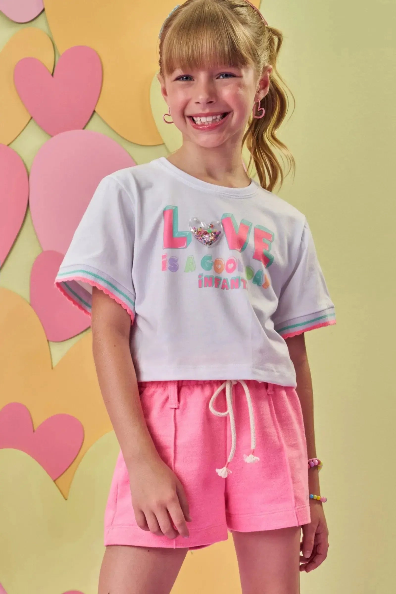 Blusa Boxy Over em Meia Malha 86920 Infanti Infantil Menina