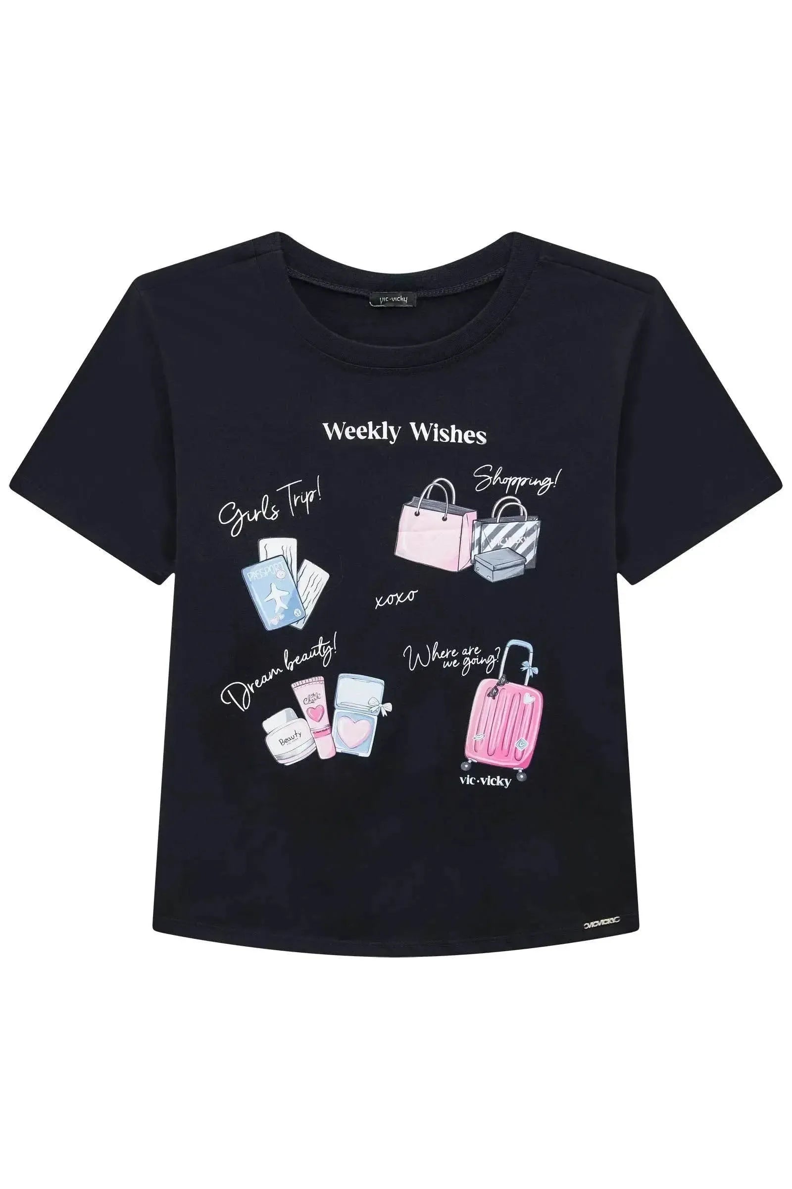 Blusa Comfy em Meia Malha 95197 Vic&Vicky Teen Menina