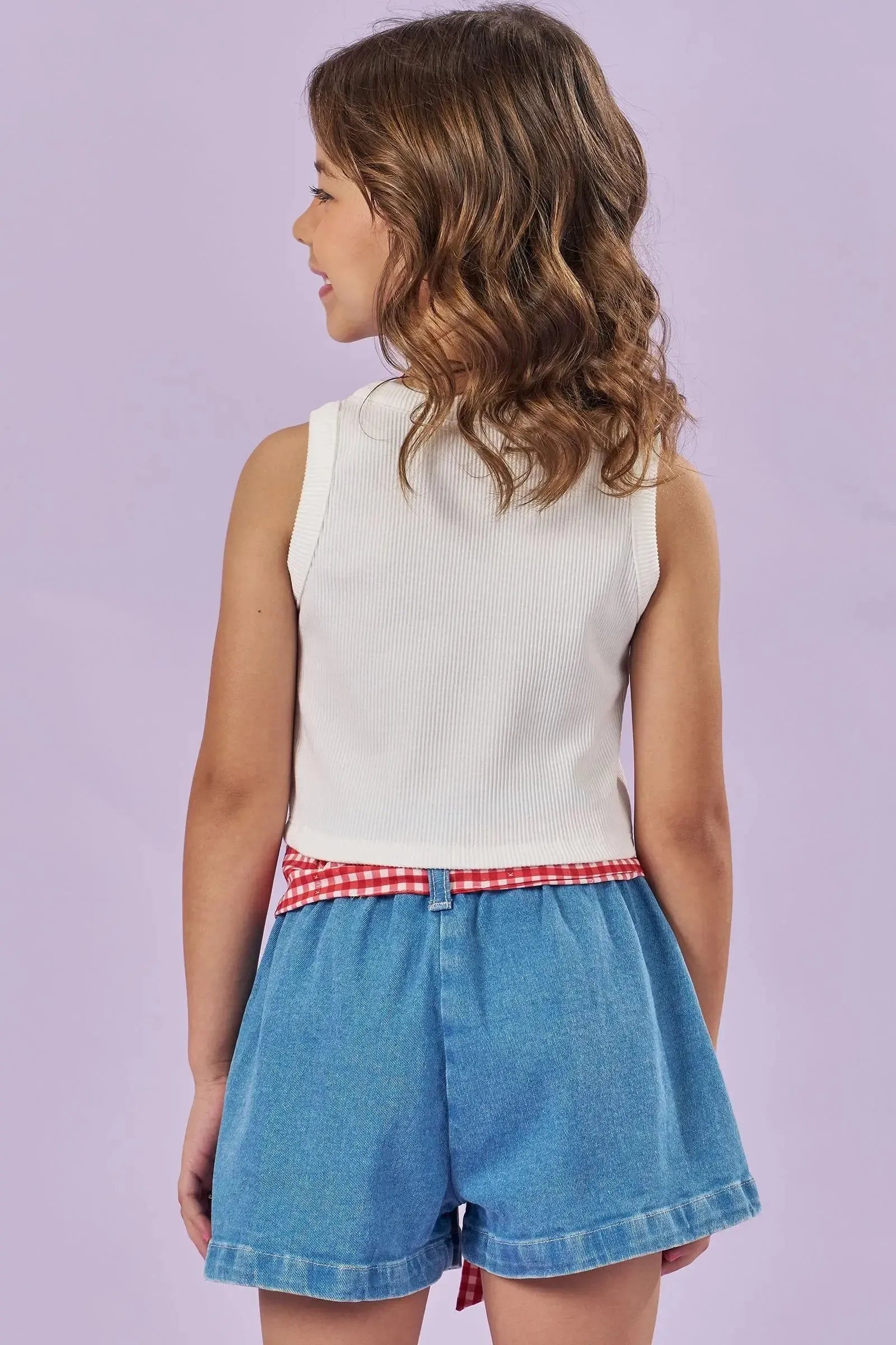 Blusa Cropped em Soft Line 82972 Kukiê Infantil Menina