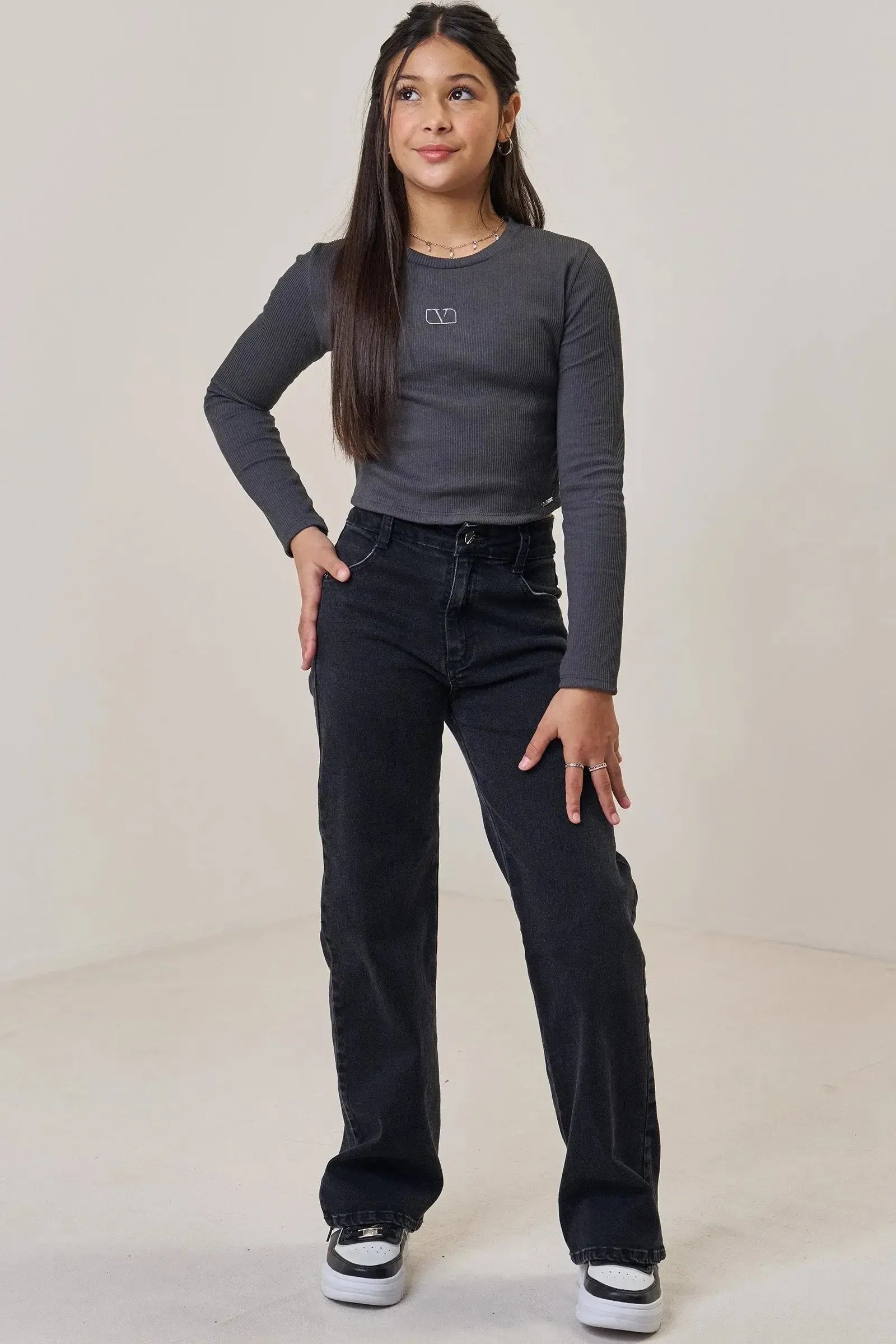 Blusa Cropped em Soft Line 90619 Vic&Vicky Teen Menina