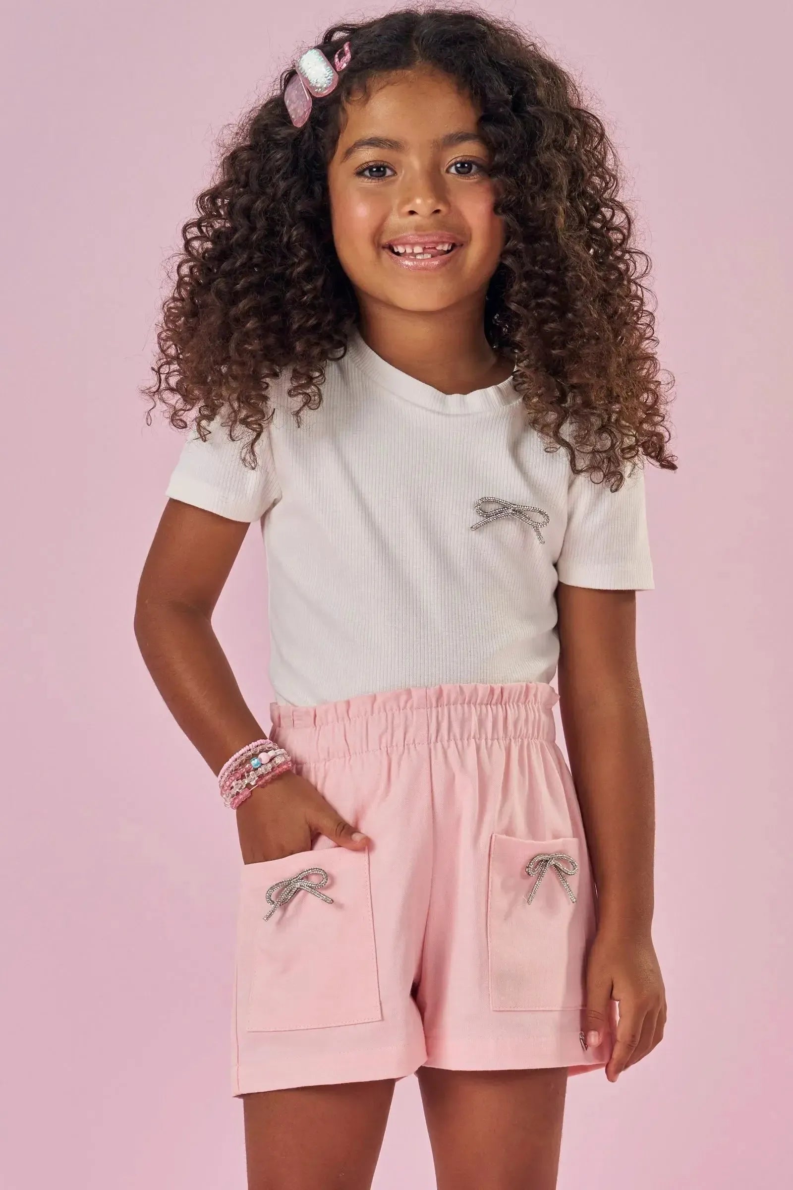 Blusa em Canelado 86879 Kukiê Infantil Menina