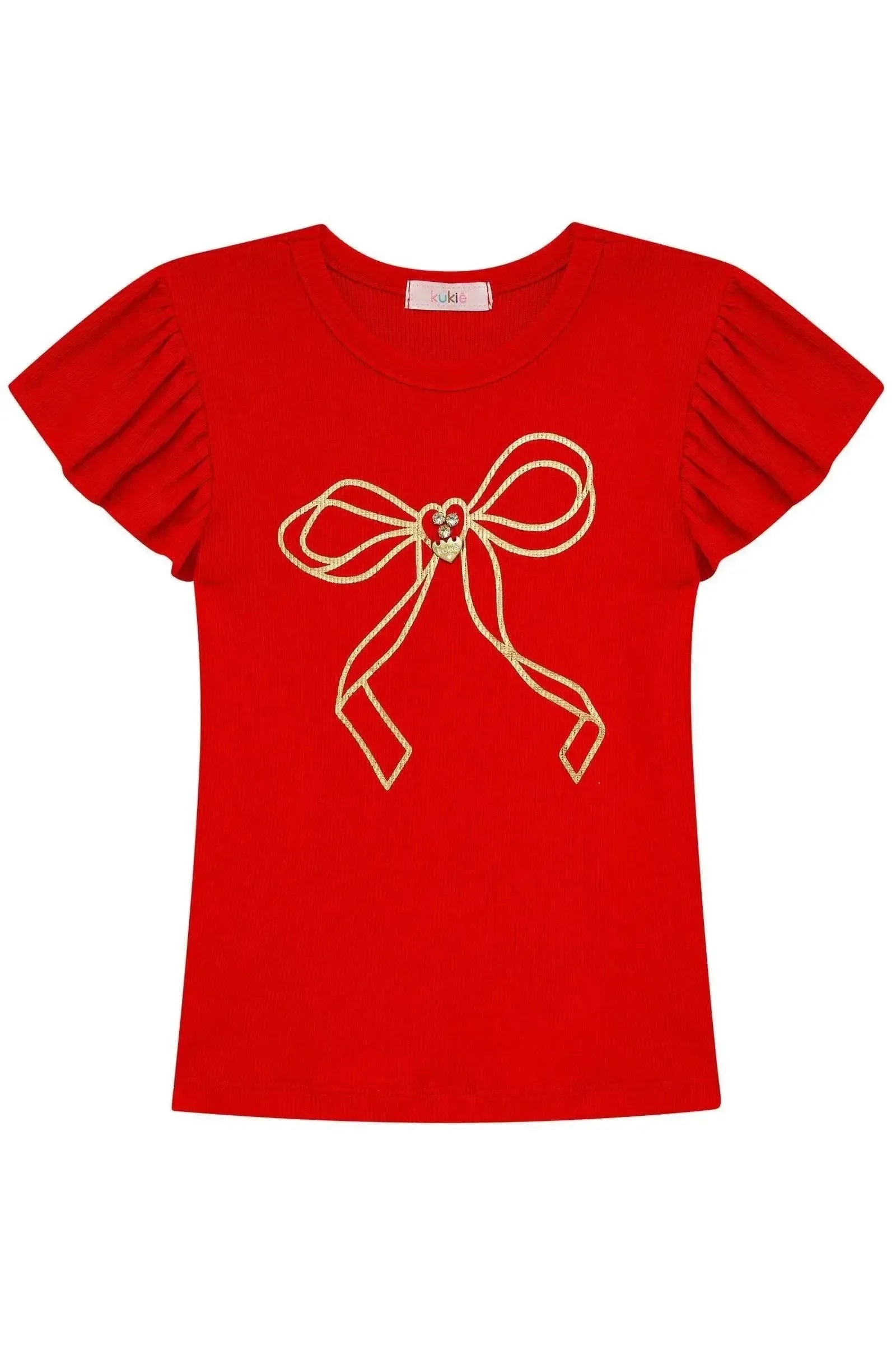 Blusa em Canelado de Viscose 98075 Kukiê Infantil Menina