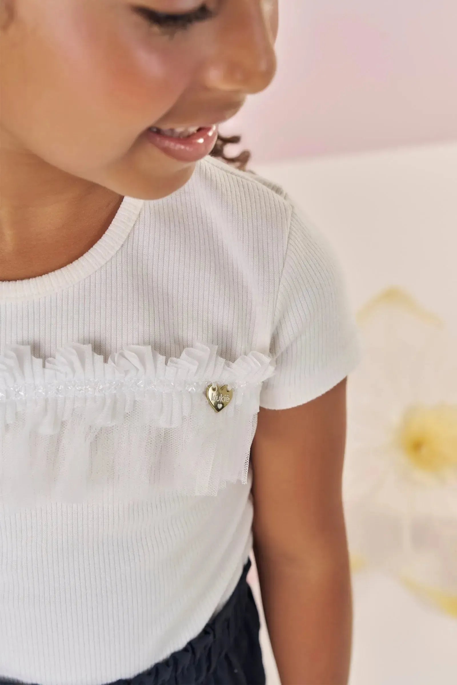 Blusa em Canelado Liz 87003 Kukiê Infantil Menina