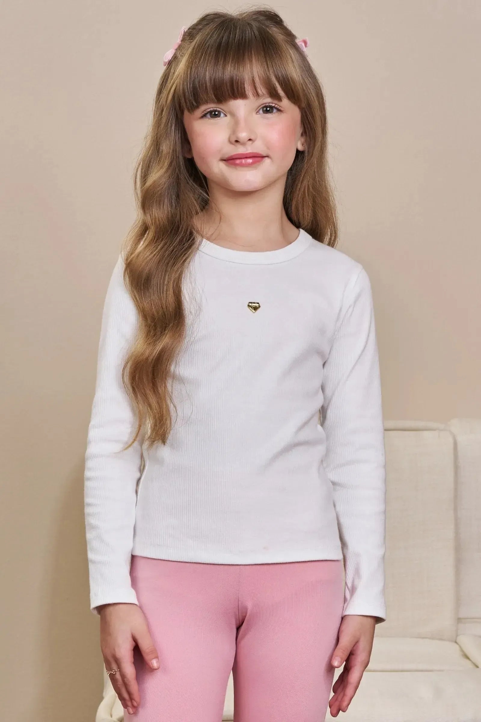 Blusa em Canelado Liz 89225 Infanti Infantil Menina