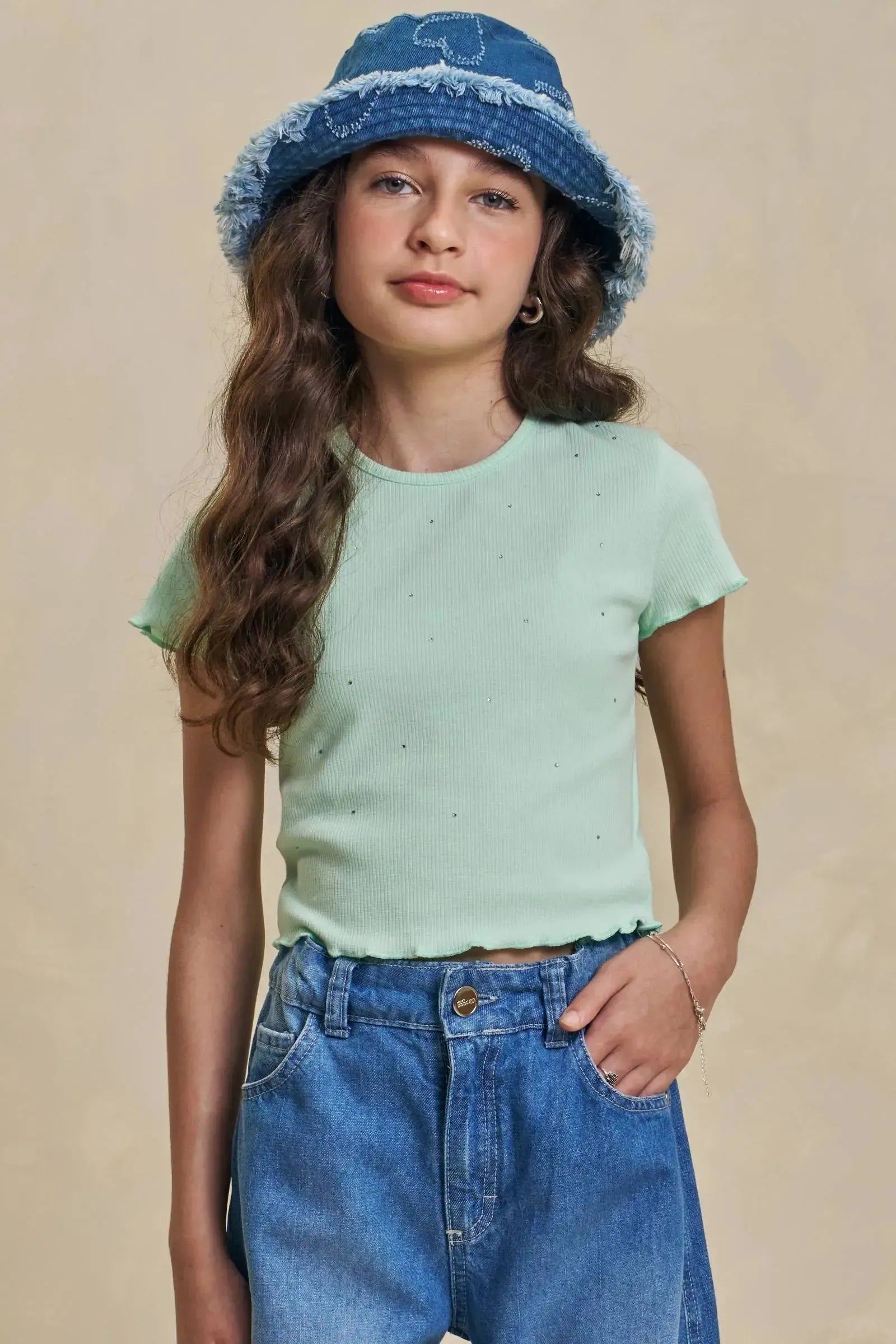 Blusa em Canelado Liz 94896 Lilimoon Teen Menina