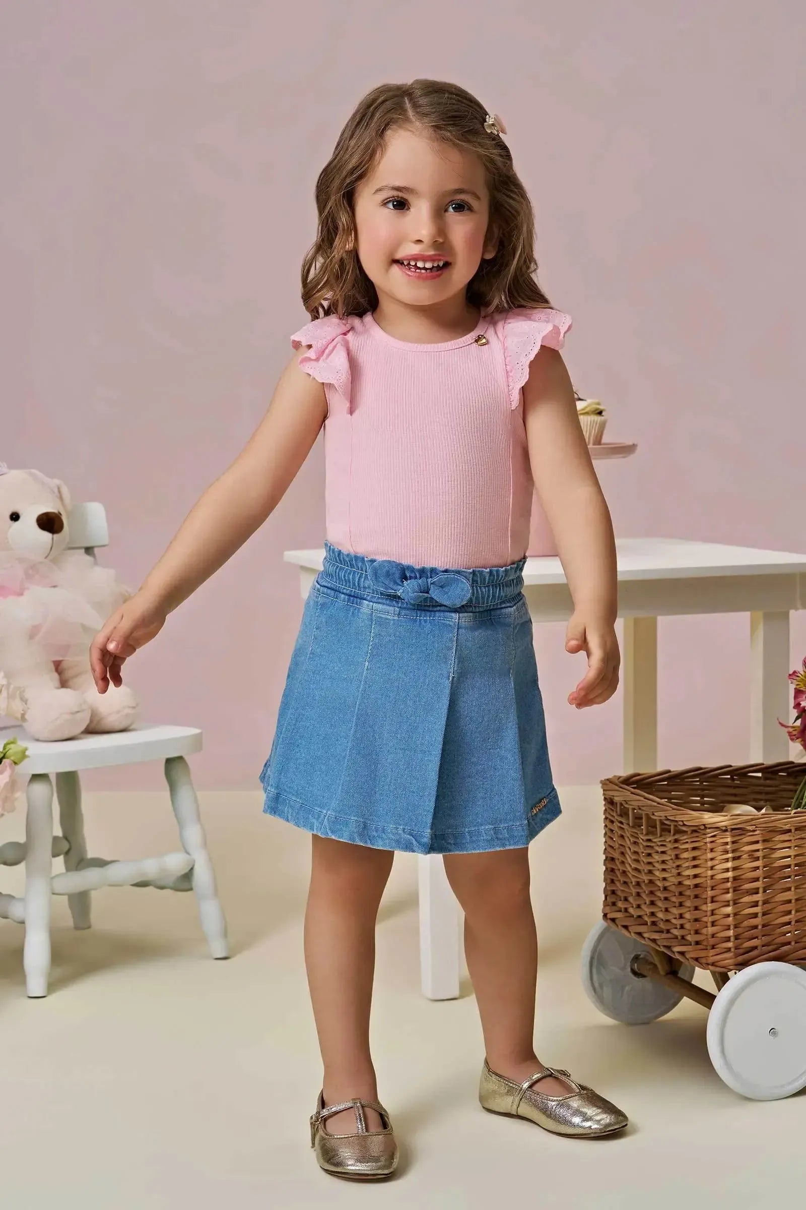 Blusa em Canelado Liz 94938 Infanti Infantil Menina