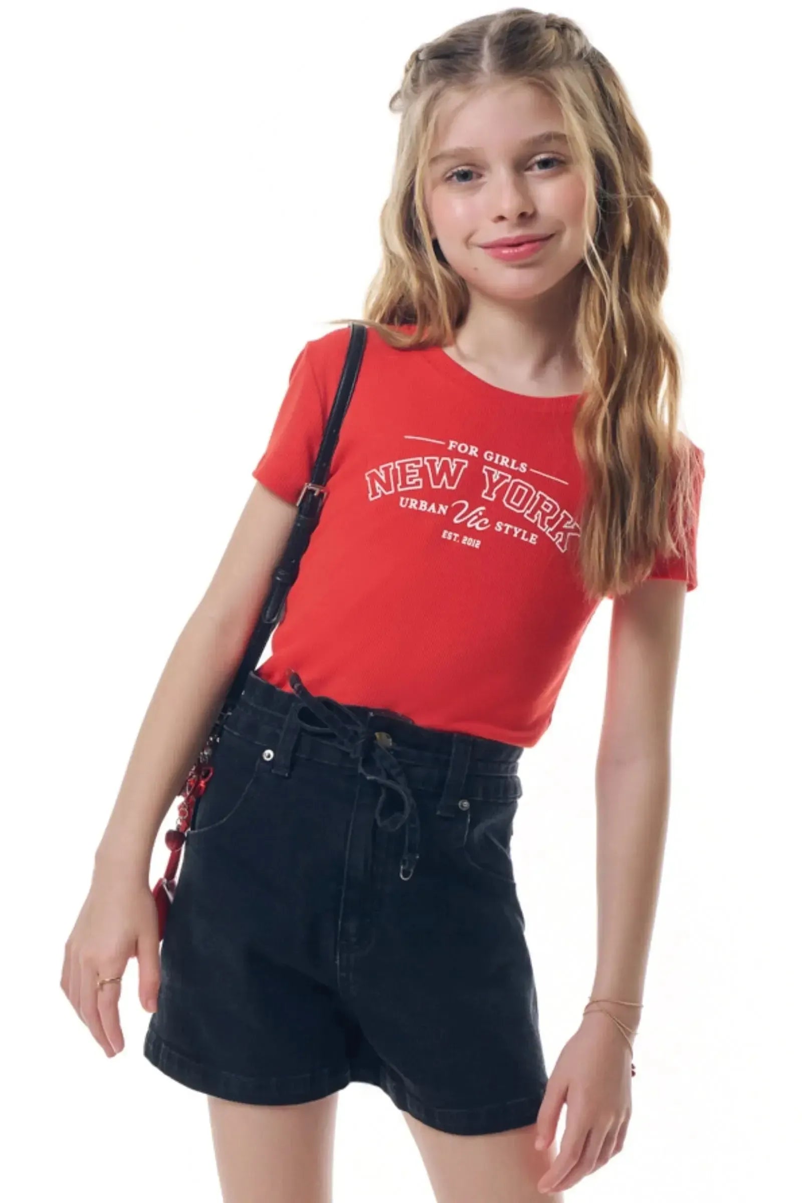 Blusa em Canelado Luna de Viscose 98029 Vic&Vicky Teen Menina