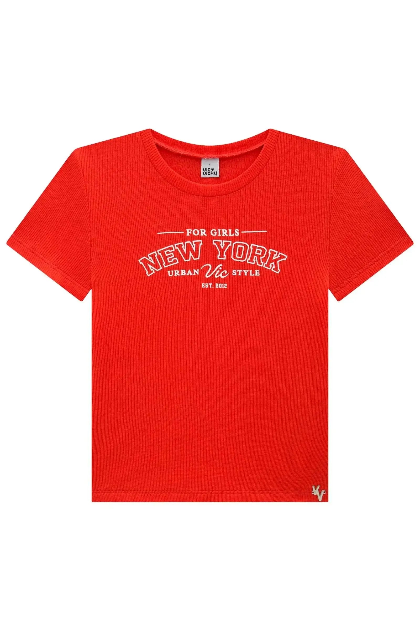 Blusa em Canelado Luna de Viscose 98029 Vic&Vicky Teen Menina