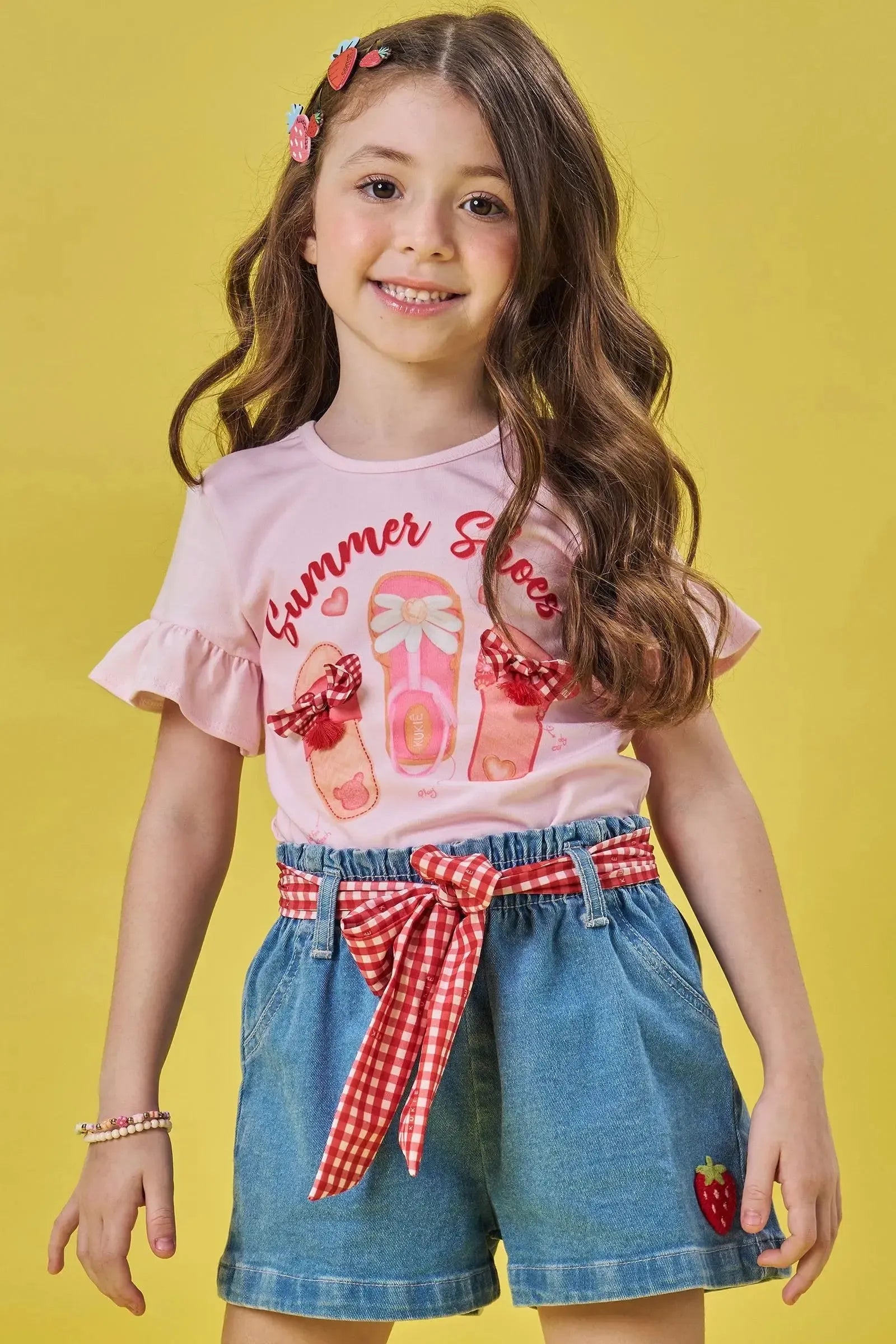 Blusa em Cotton 83066 Kukiê Infantil Menina