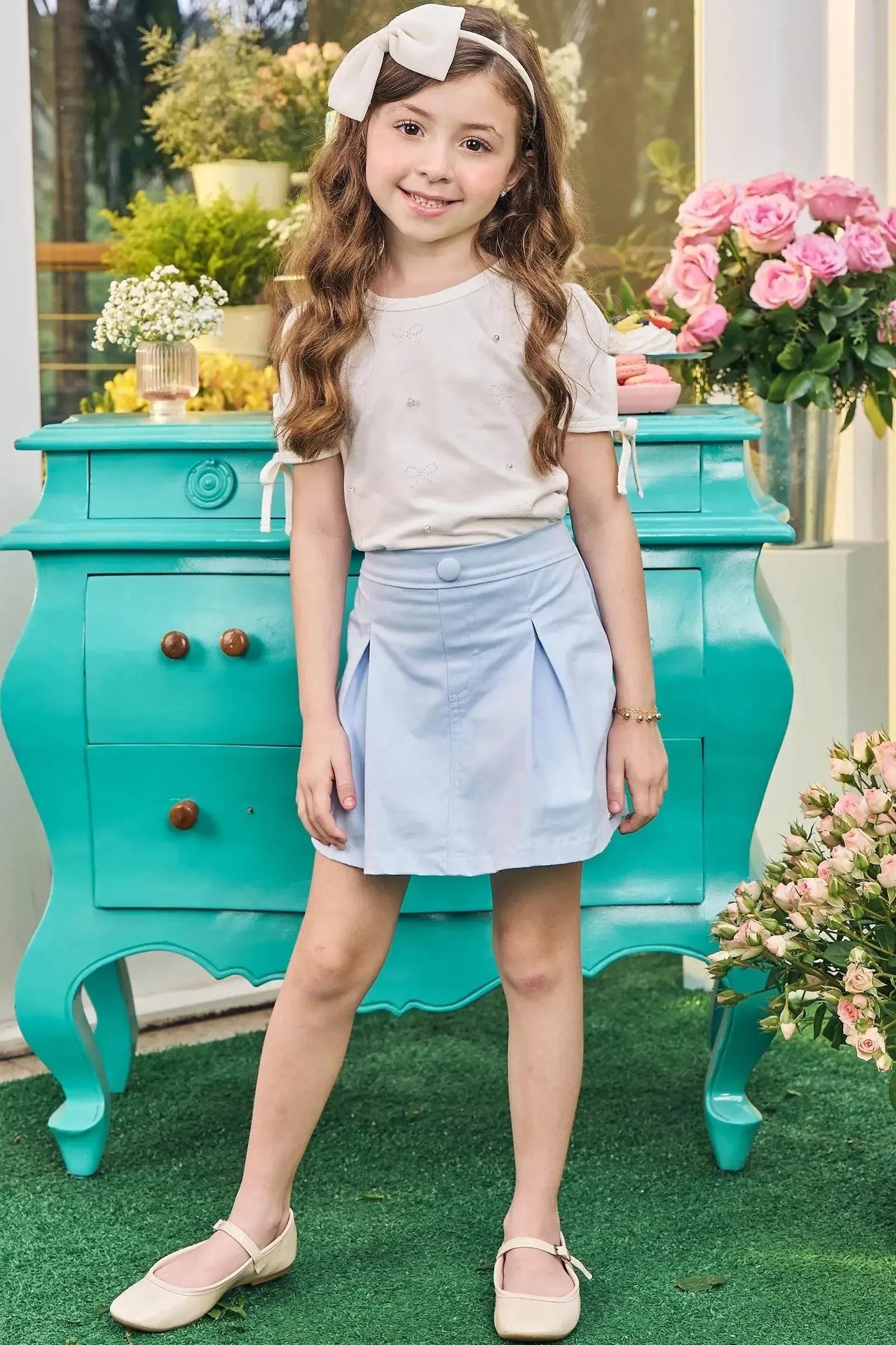 Blusa em Cotton 83728 Kukiê Infantil Menina