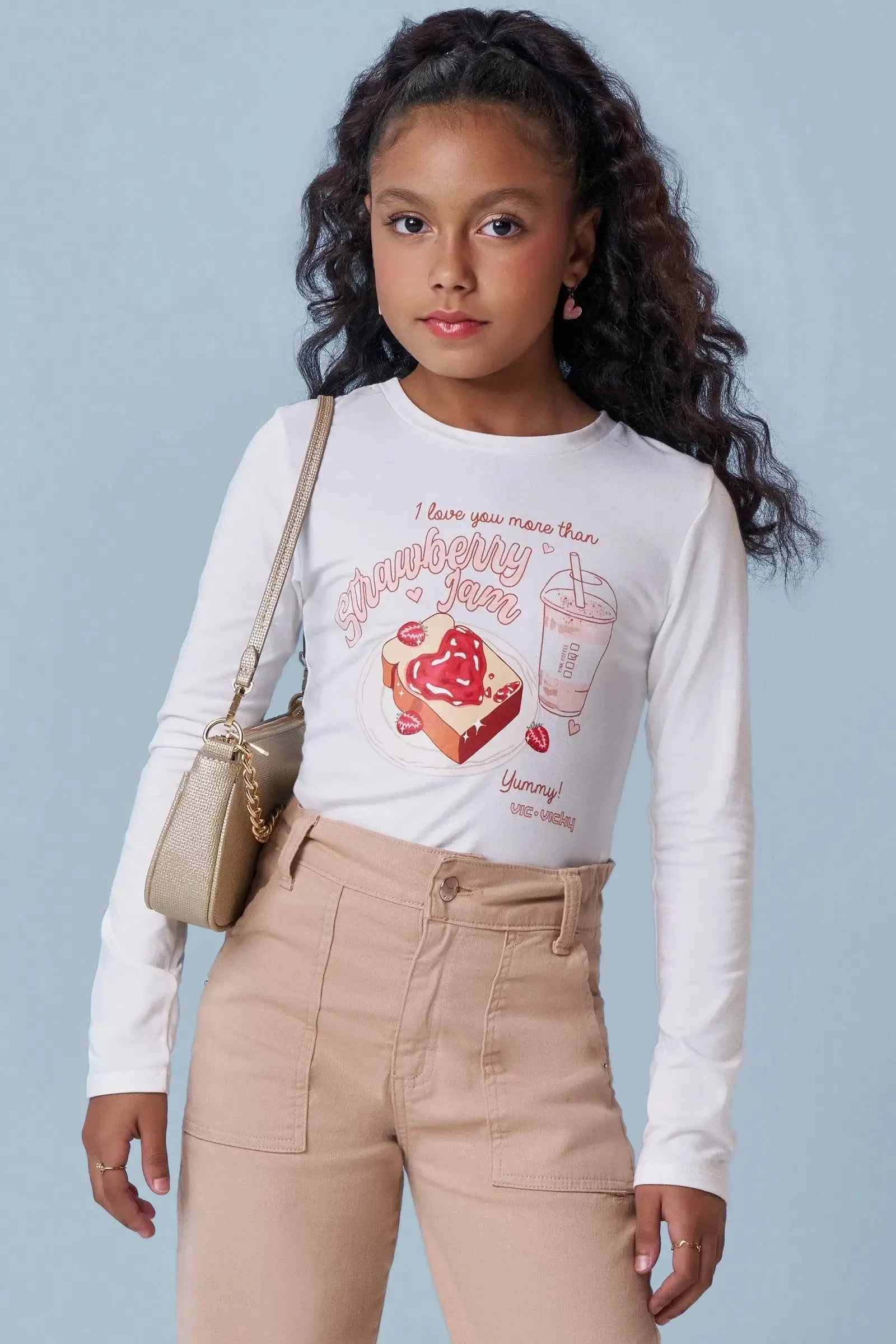 Blusa em Cotton 90147 Vic&Vicky Teen Menina