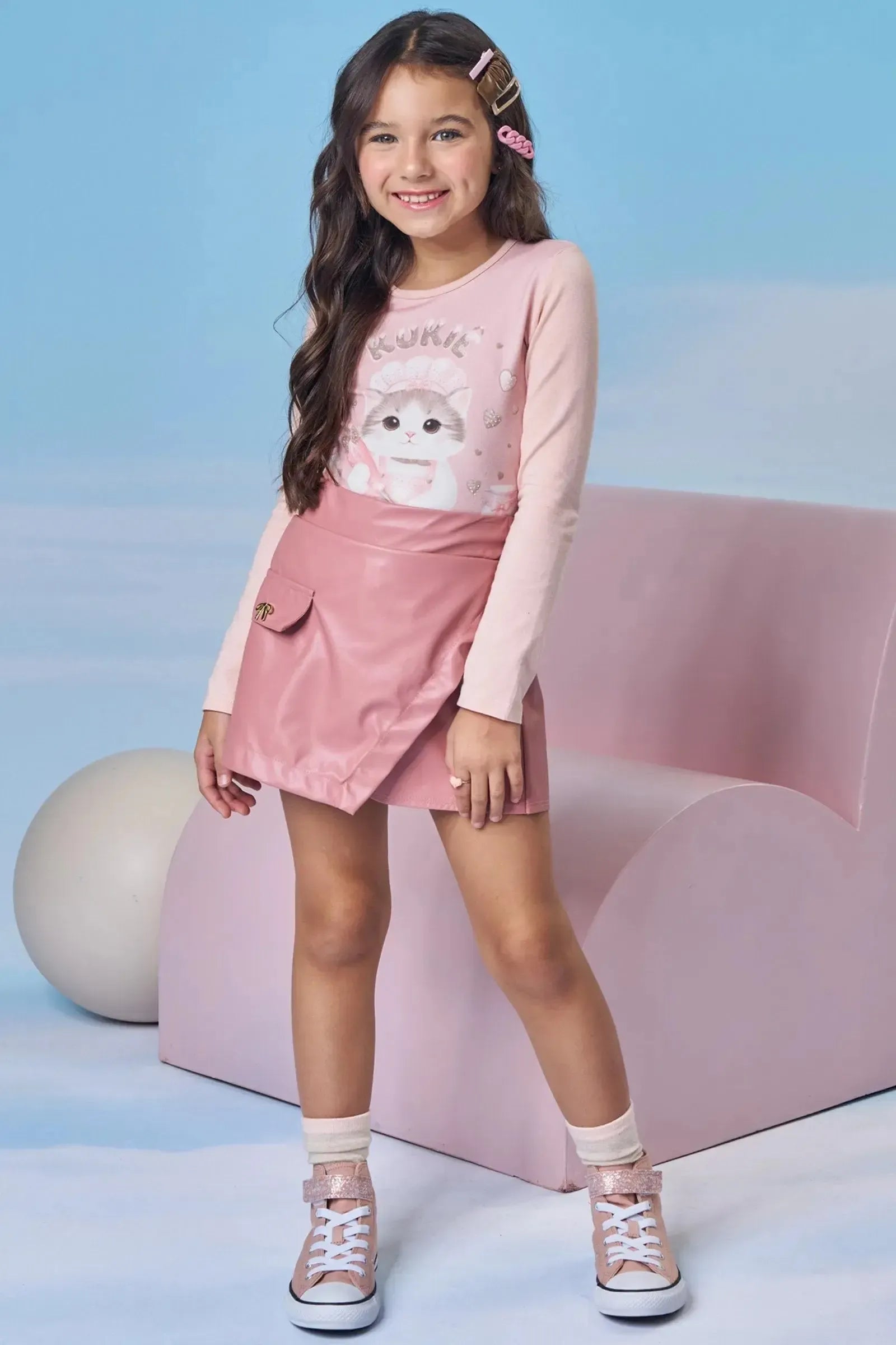 Blusa em Cotton 90815 Kukiê Infantil Menina