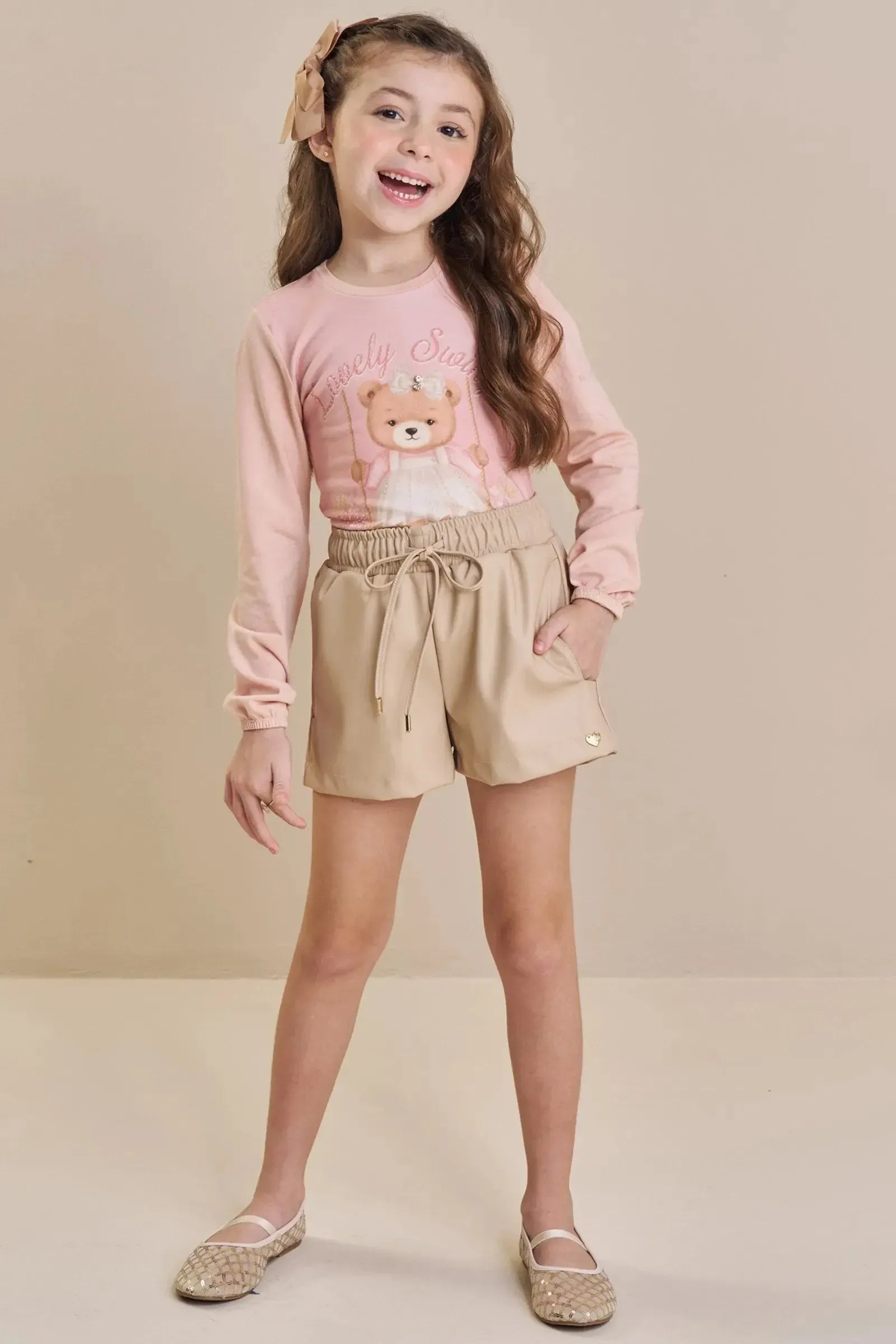 Blusa em Cotton 90924 Kukiê Infantil Menina