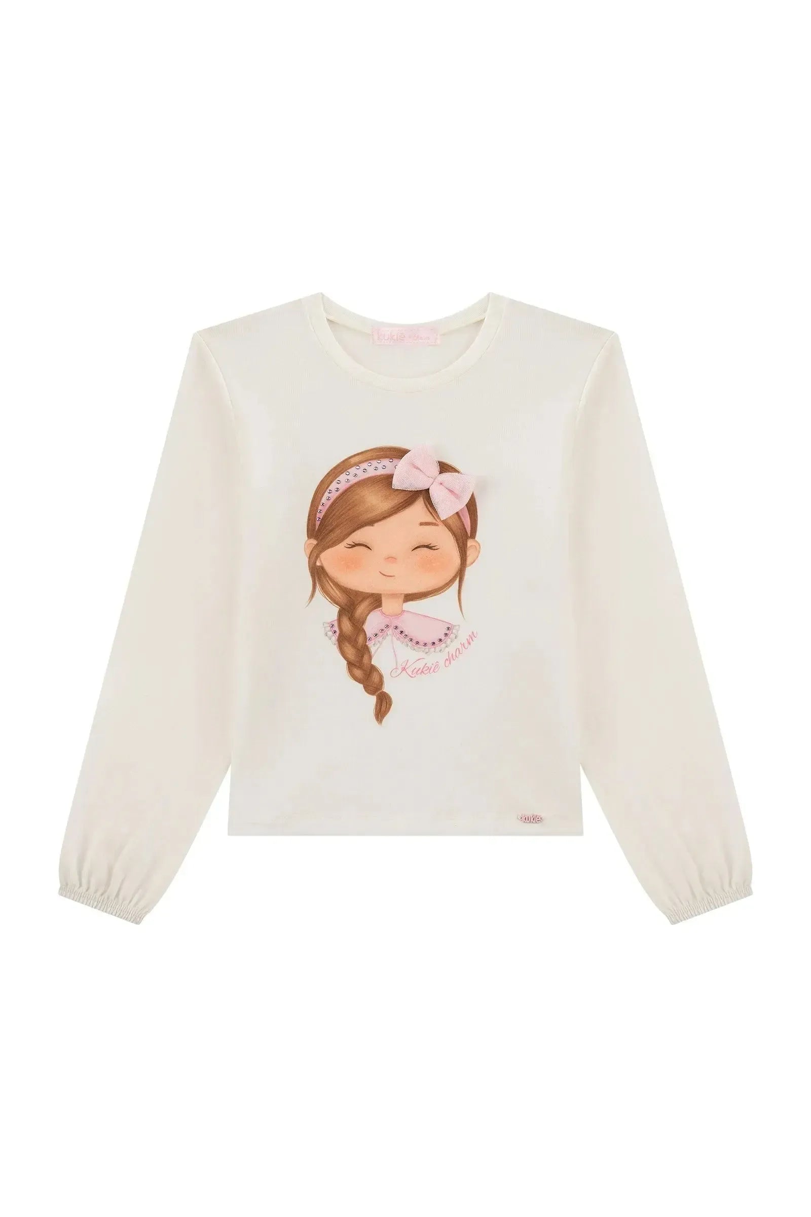 Blusa em Cotton 90936 Kukiê Infantil Menina