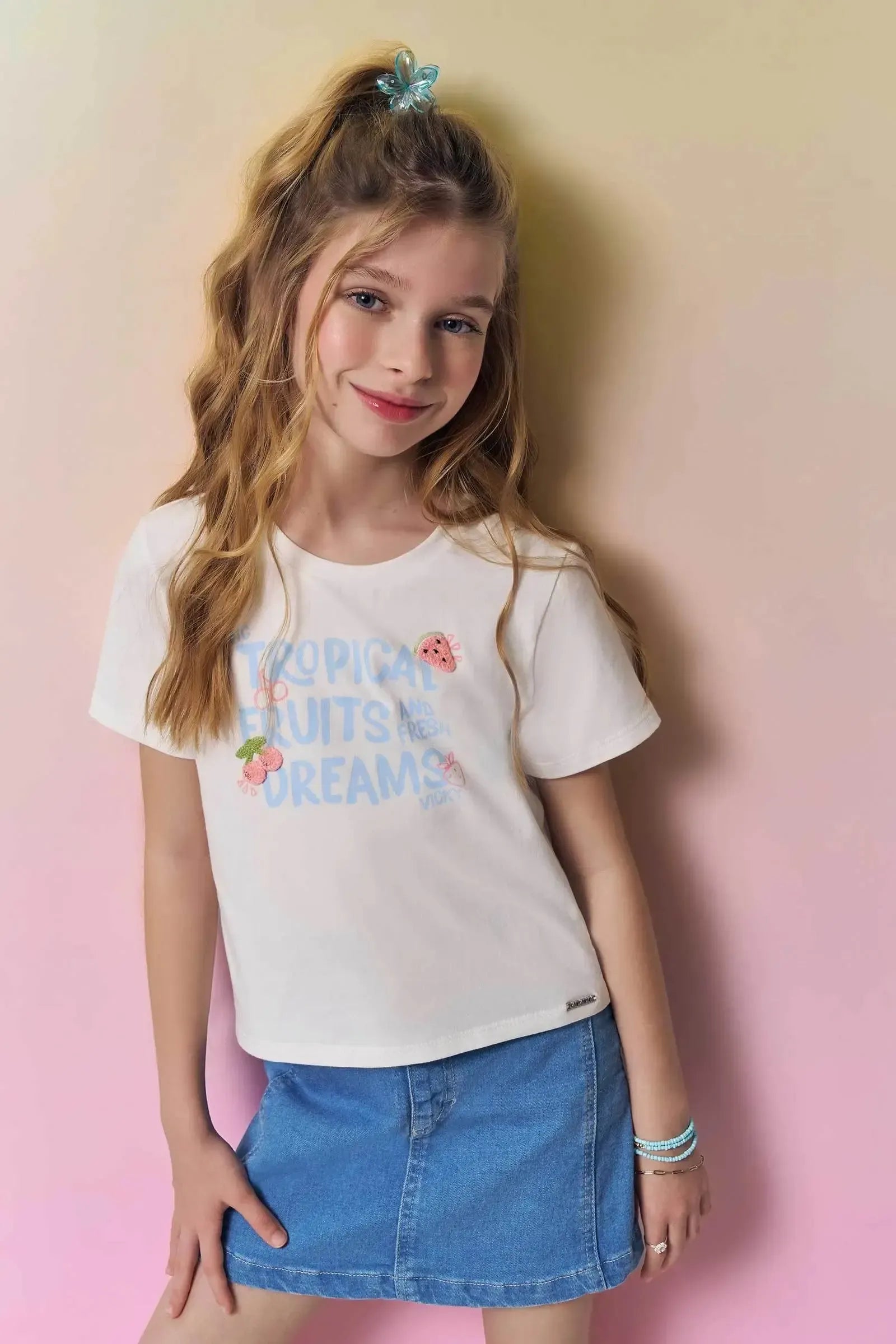 Blusa em Cotton 94590 Vic&Vicky Teen Menina