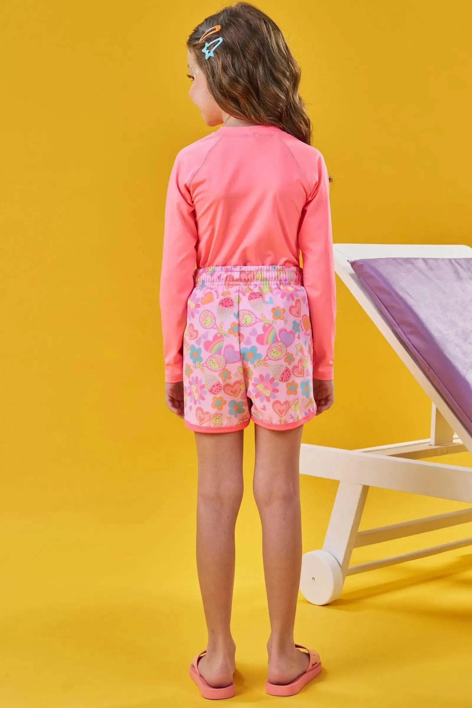 Blusa em Malha com Proteção UV50+ 87995 Kukiê Infantil Menina