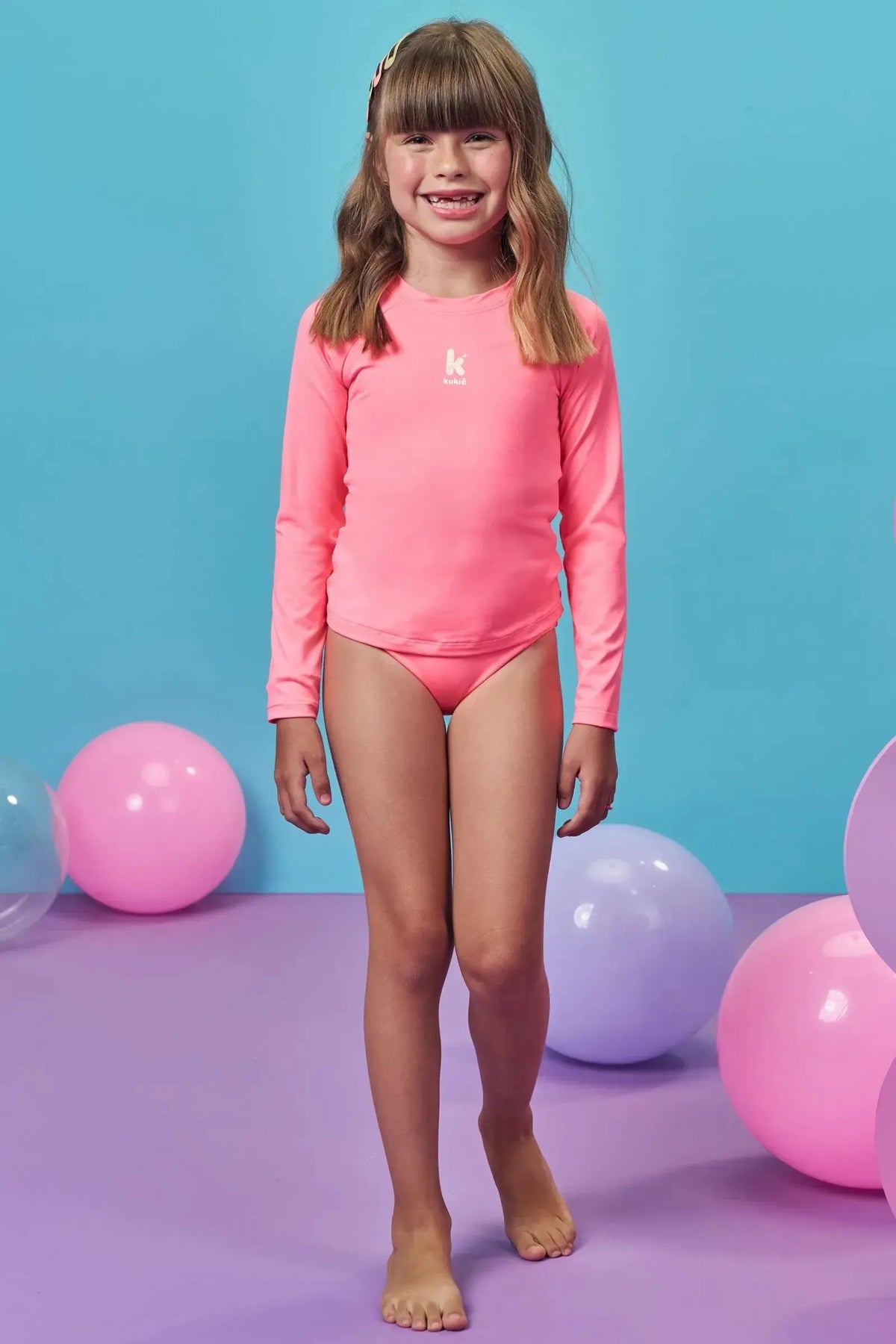 Blusa em Malha com Proteção UV50+ 99704 Kukiê Infantil Menina