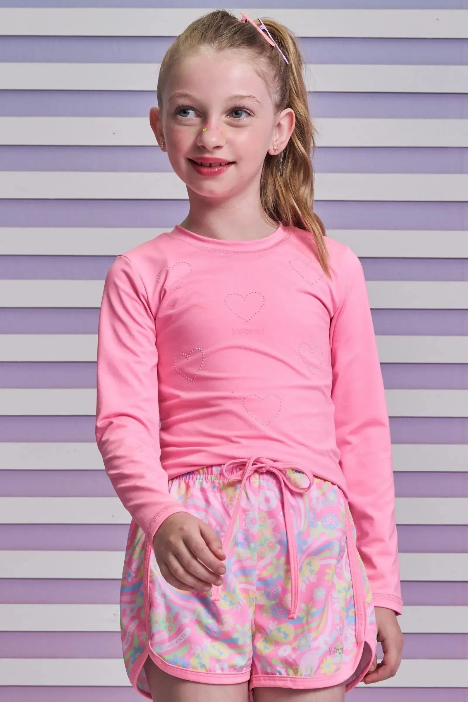 Blusa em Malha UV Dry com Proteção UV 50+ 95247 Infanti Infantil Menina