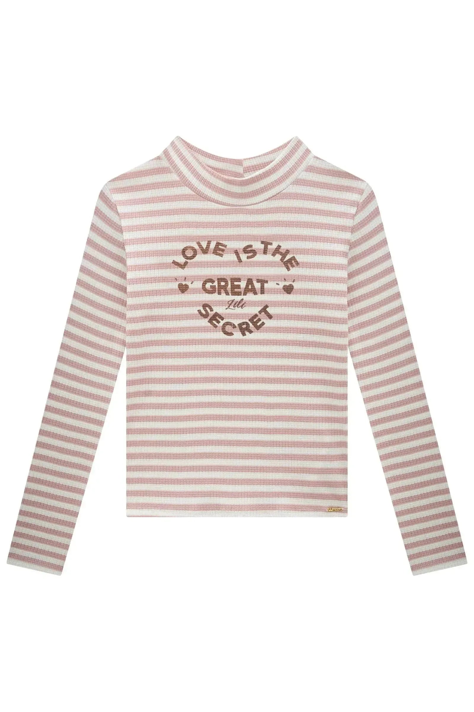 Blusa em Malha Waffle Listrada 89196 Lilimoon Teen Menina