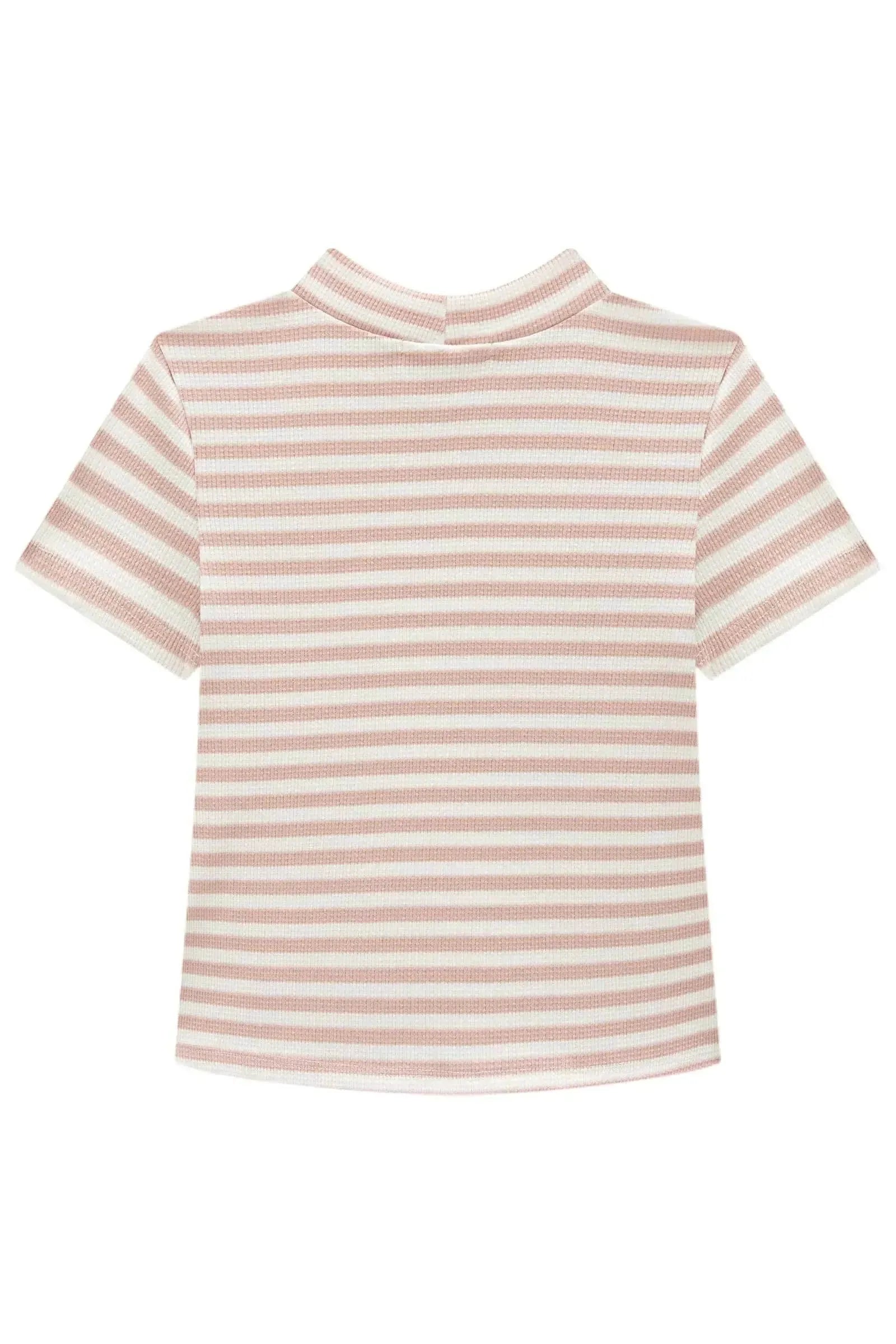 Blusa em Malha Waffle Listrada 93286 Lilimoon Teen Menina