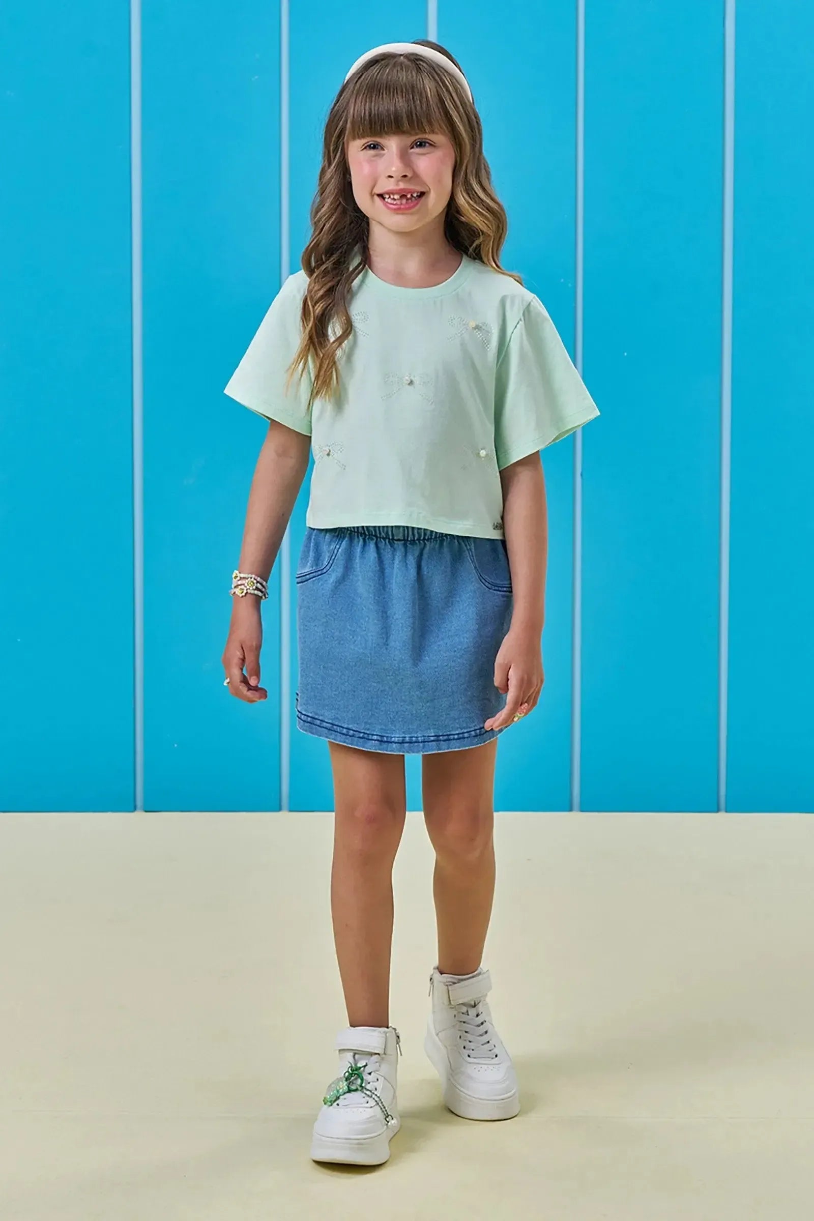 Blusa em Meia Malha 95076 Kukiê Infantil Menina
