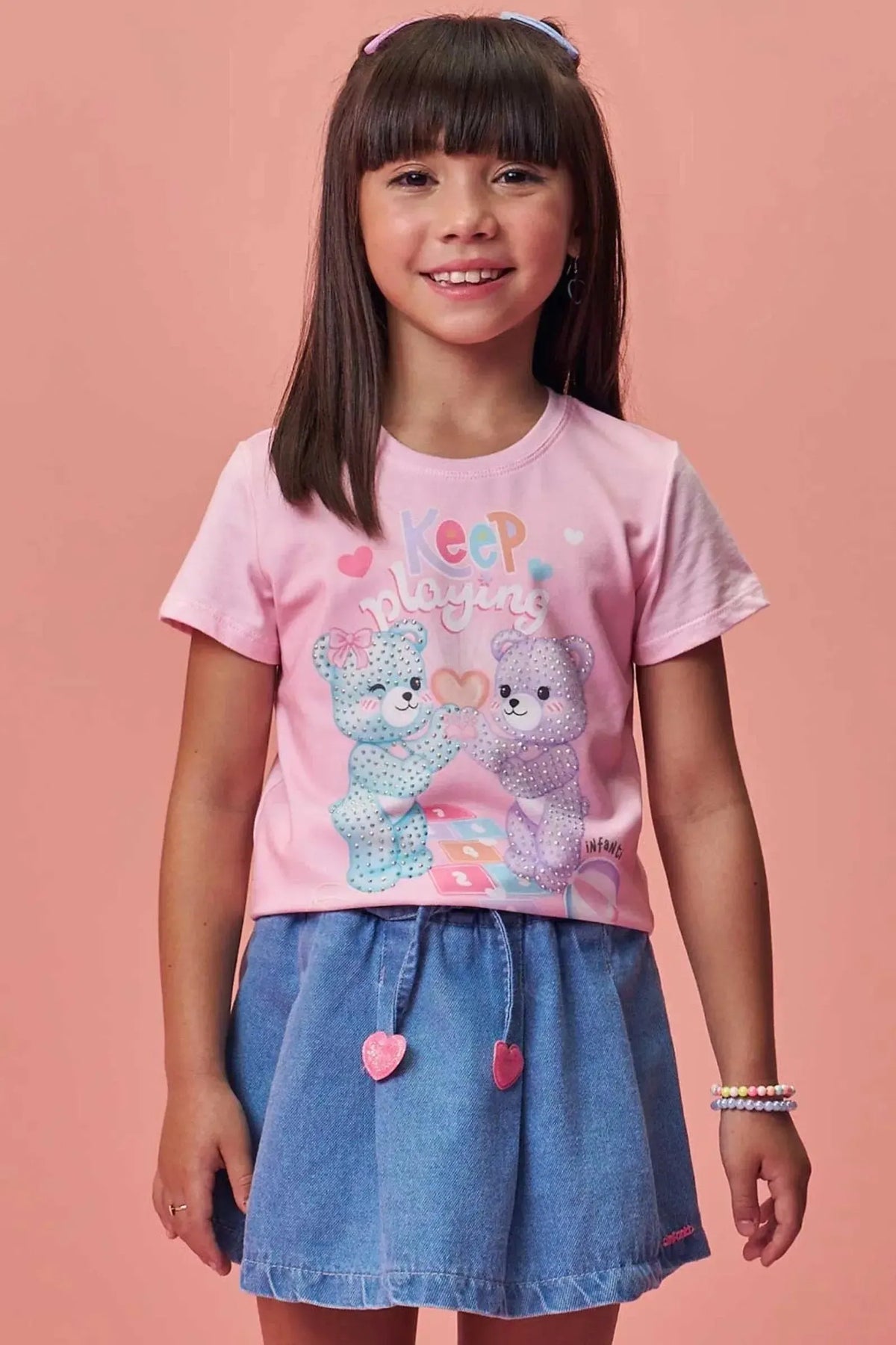 Blusa em Meia Malha 99303 Infanti Infantil Menina