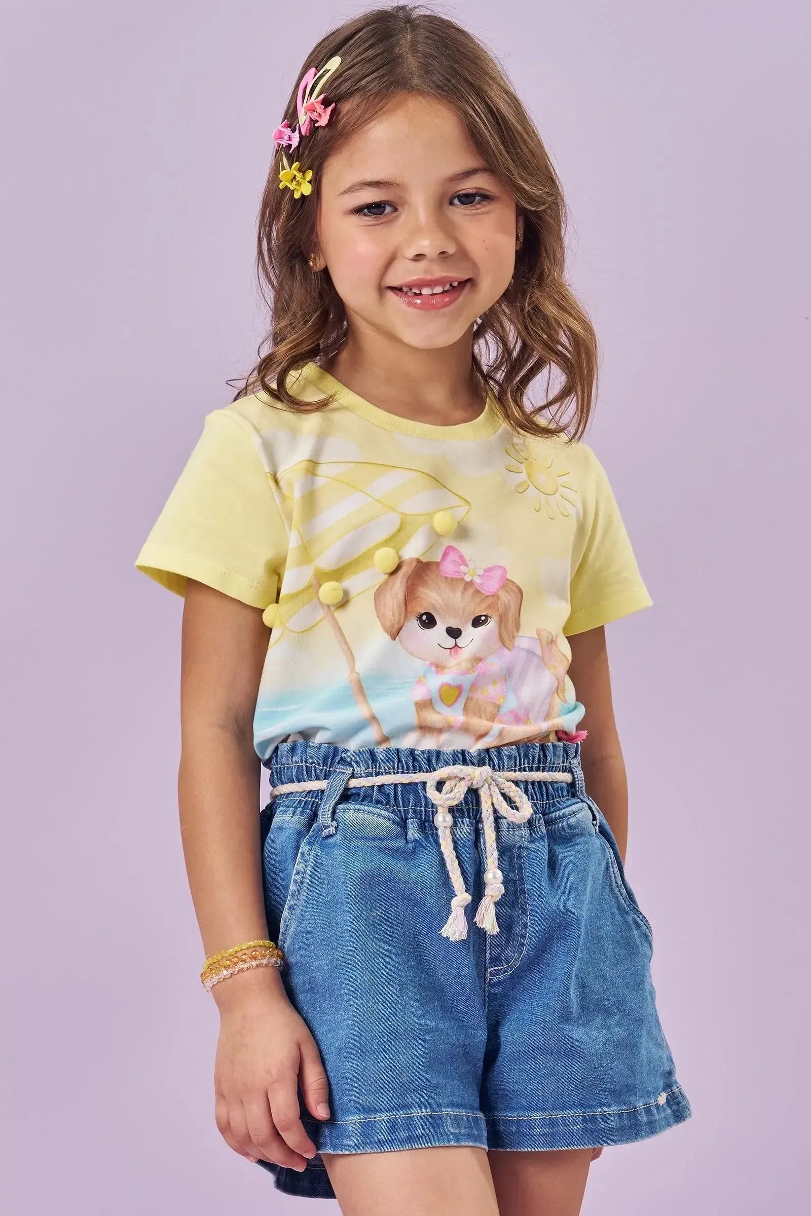 Blusa em Meia Malha 82992 Kukiê Infantil Menina