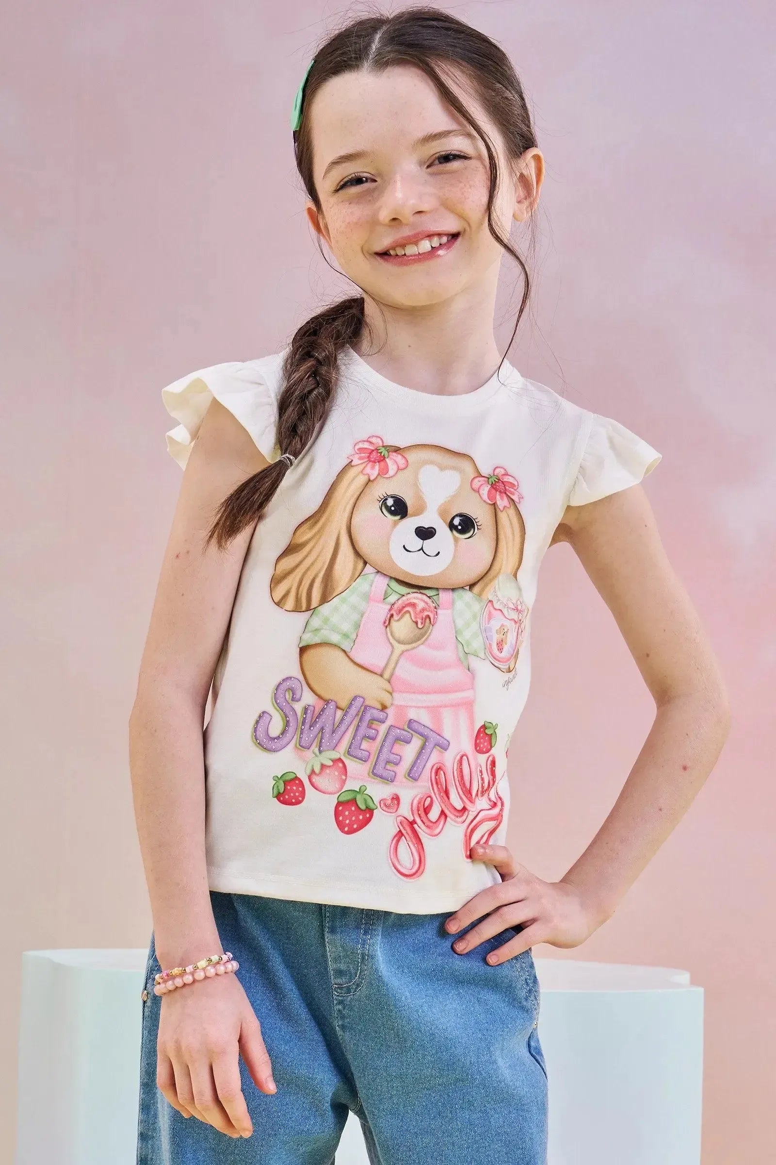 Blusa em Meia Malha 83015 Infanti Infantil Menina