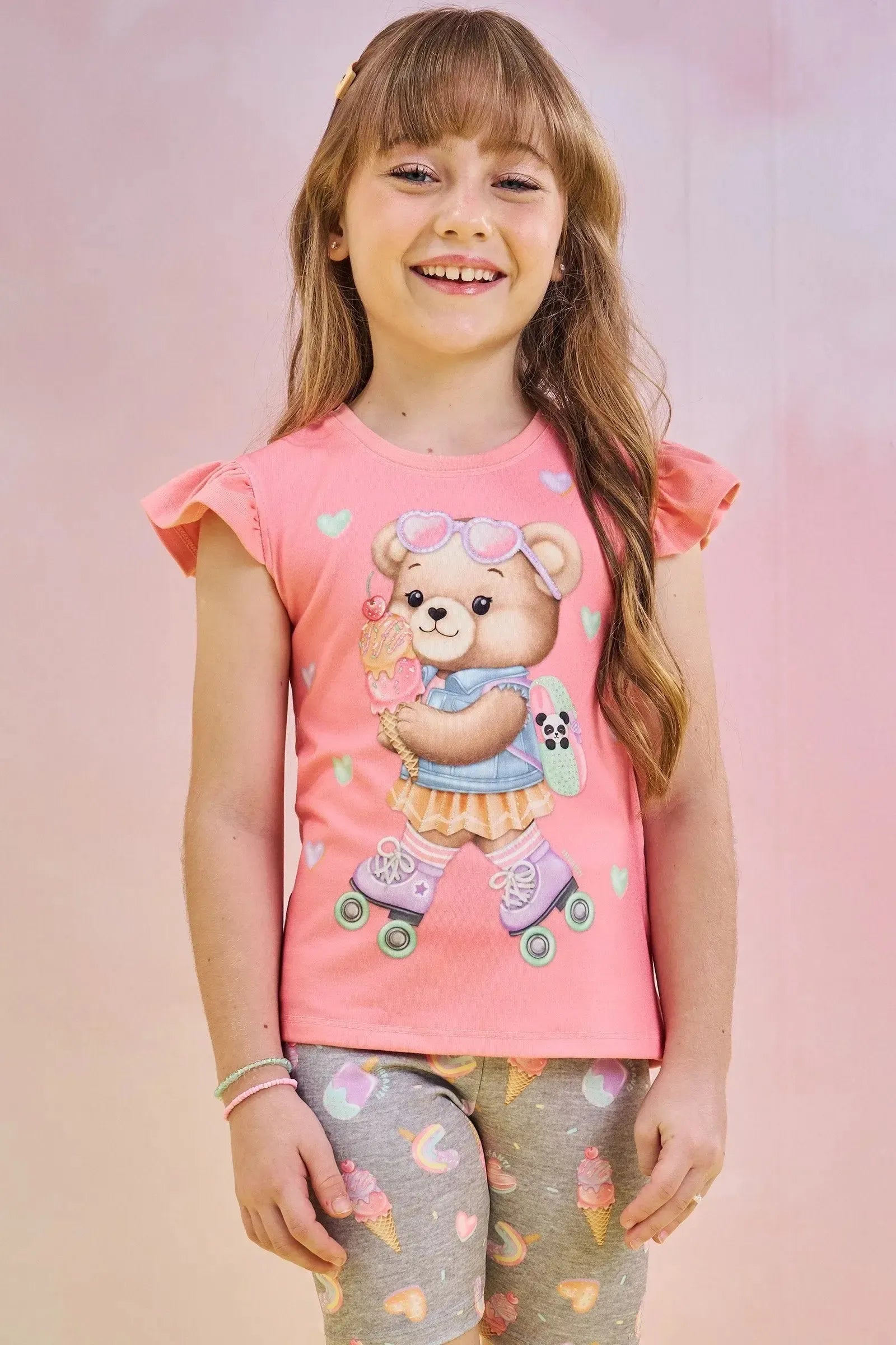 Blusa em Meia Malha 83015 Infanti Infantil Menina